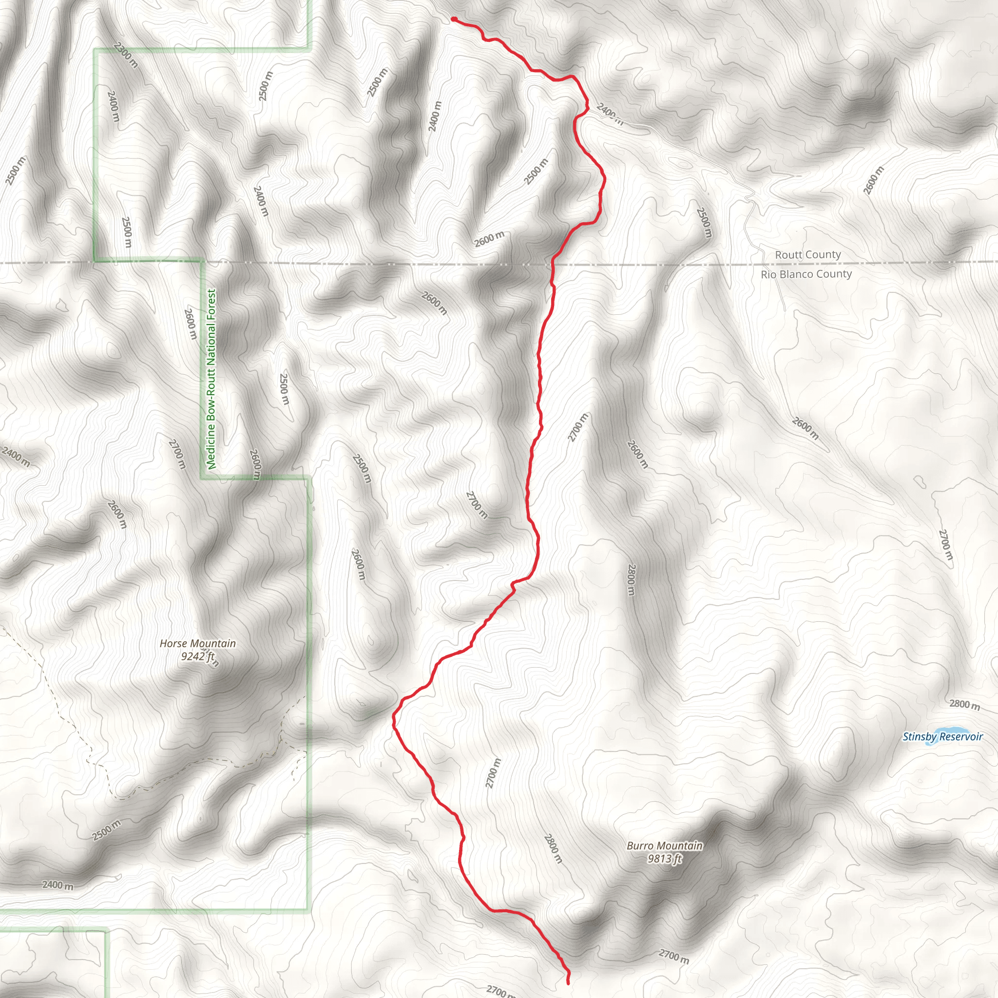Elk Draw Trail mobile static map