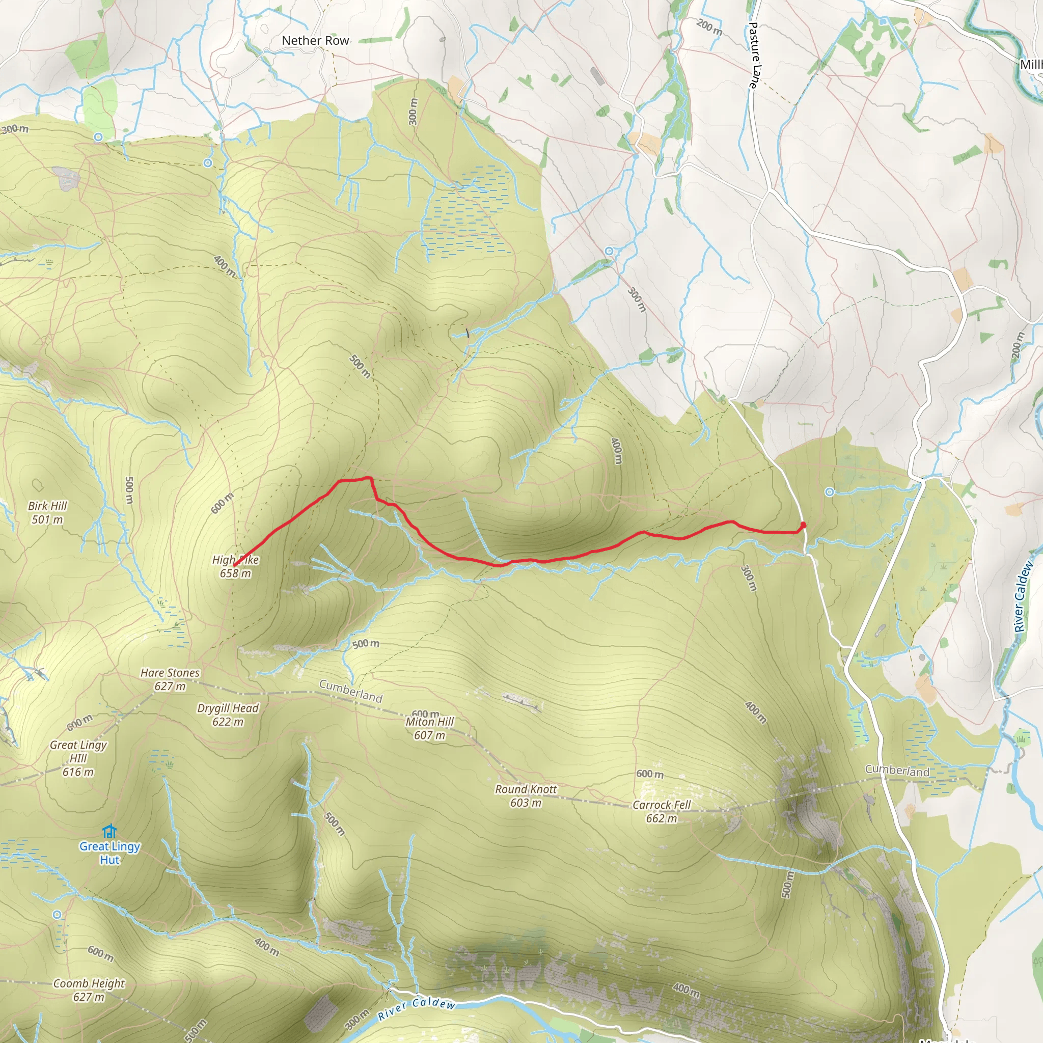 High Pike - Caldbeck mobile static map