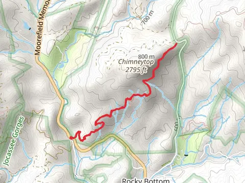 Chimneytop Gap via Foothills Trail