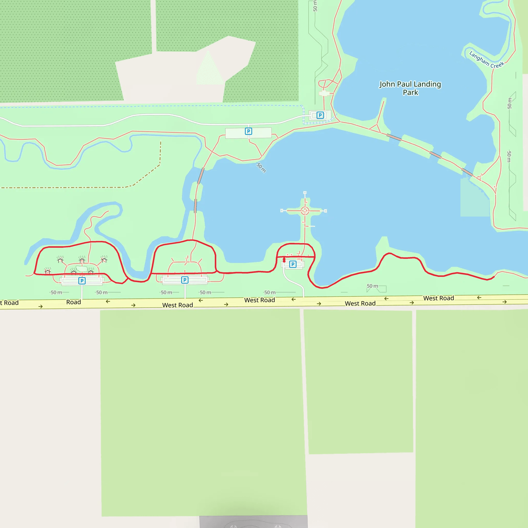 Paul D Rushing Park and Chain of Lakes Loop mobile static map