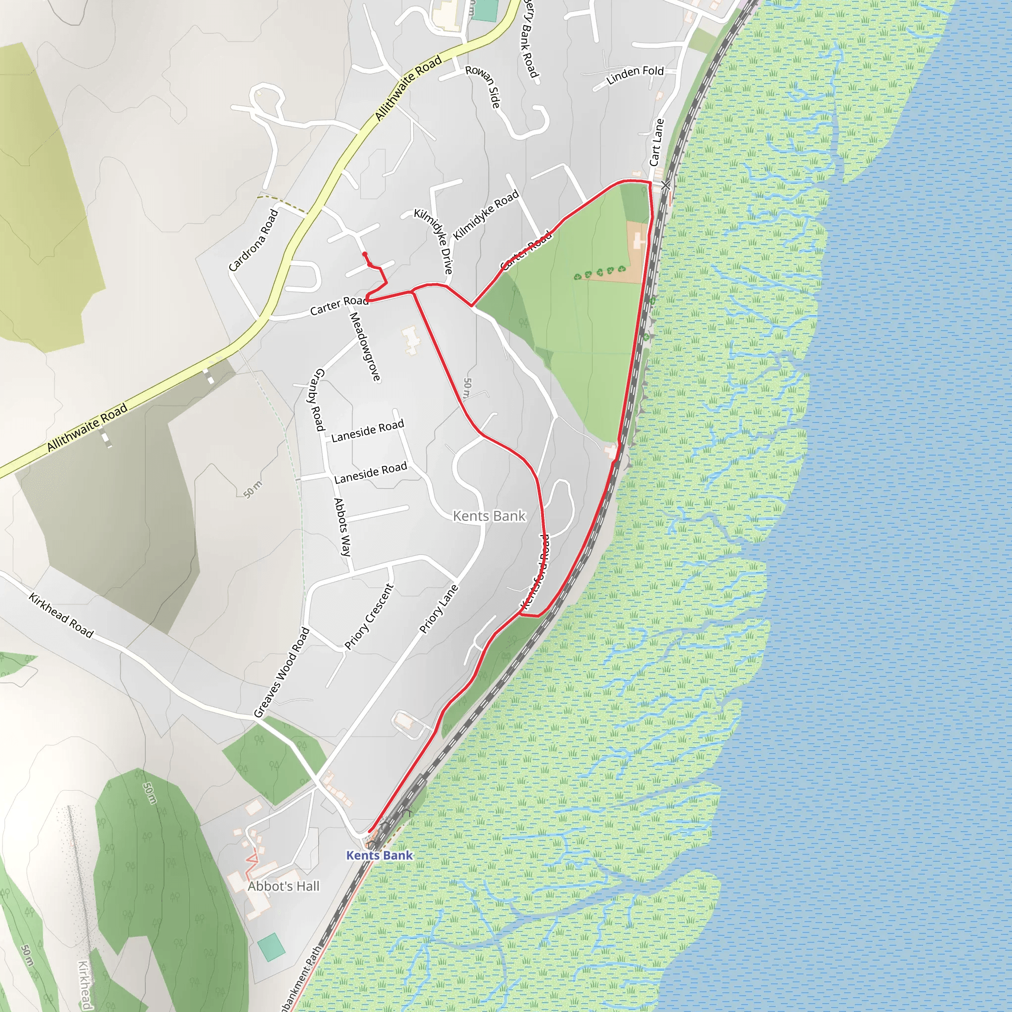 Kents Bank Loop mobile static map