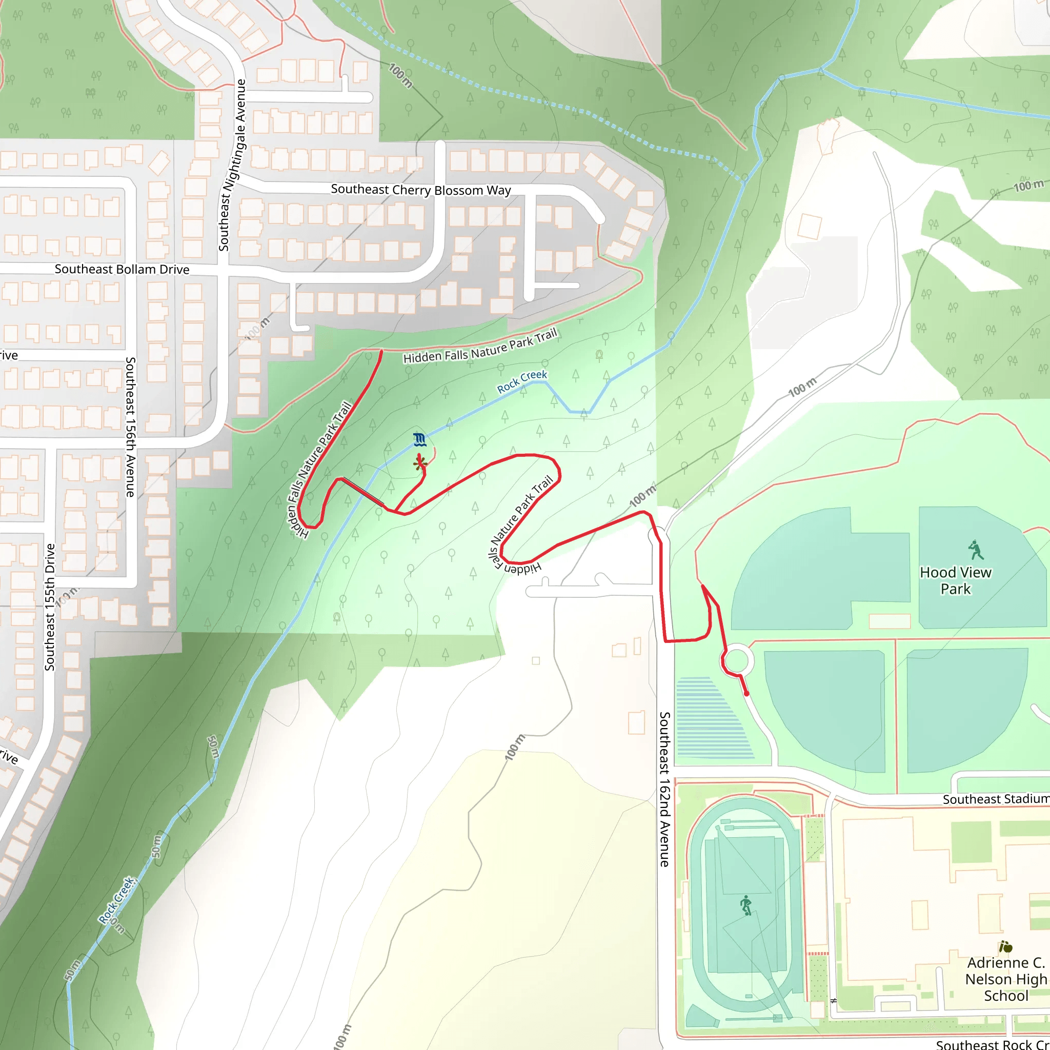 Hidden Falls mobile static map