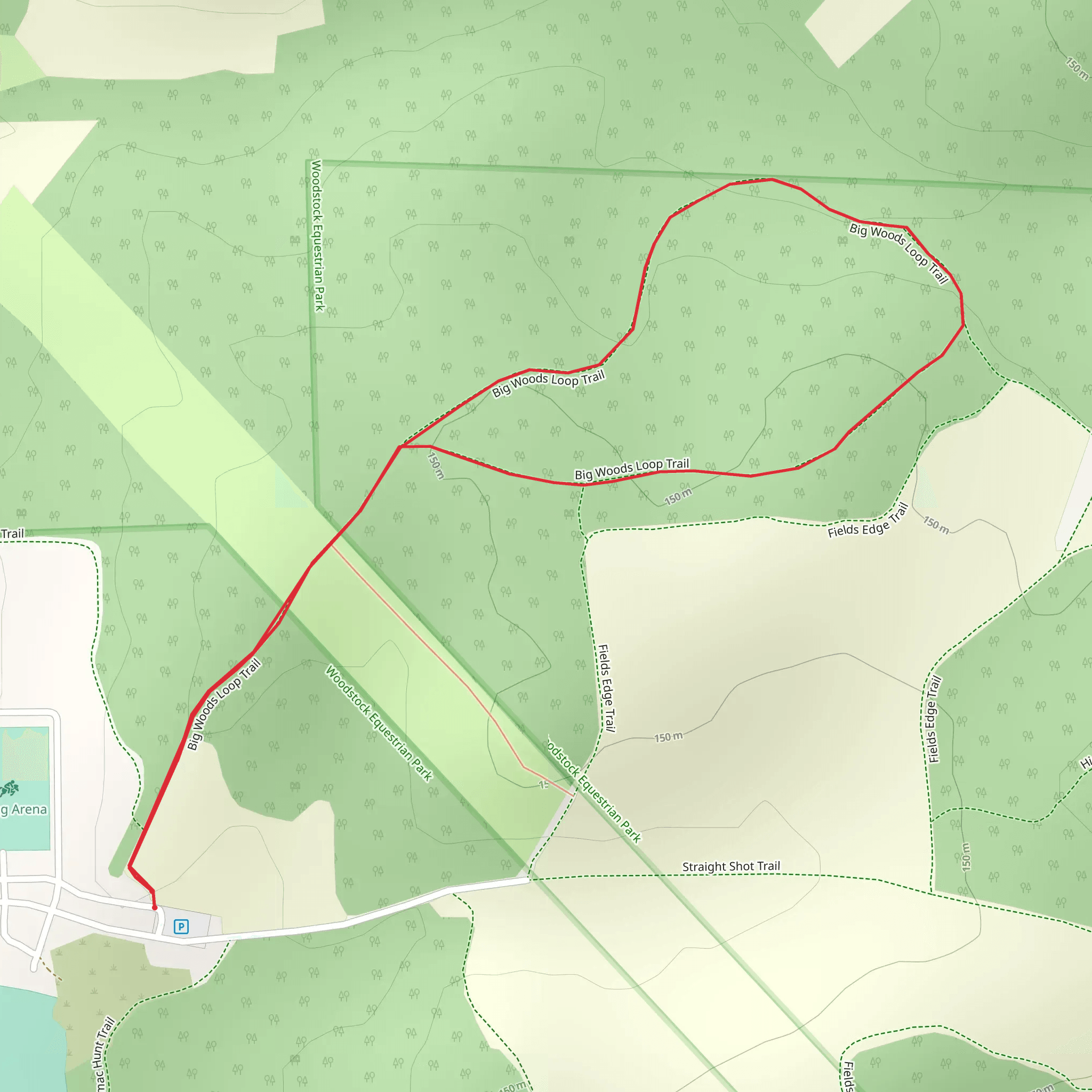 Big Woods Loop Trail mobile static map