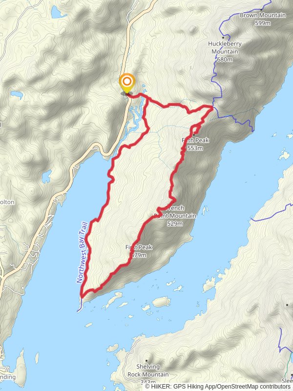 Northwest Bay Loop Trail mobile static map