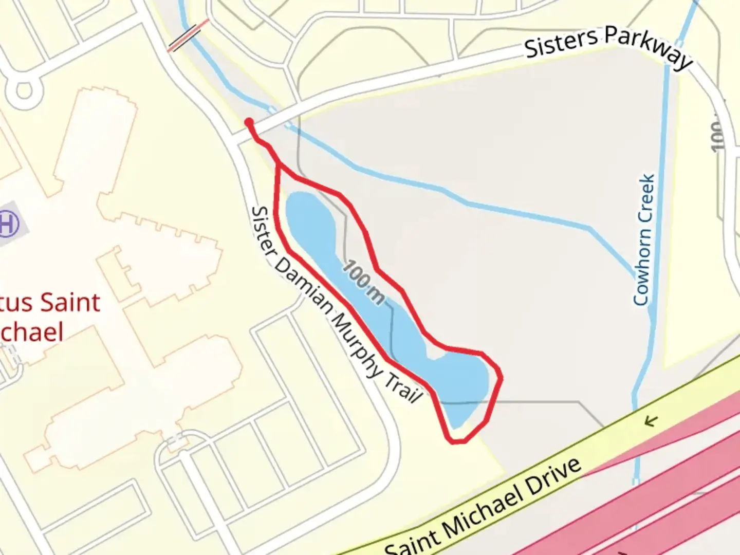 An image depicting the trail Sister Damian Murphy Loop Trail and its surrounding area.