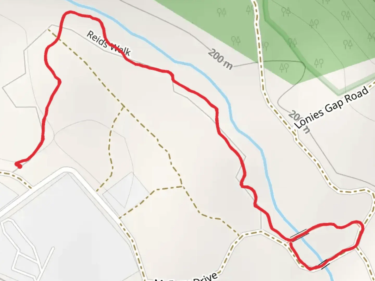 An image depicting the trail Reid's Walk and its surrounding area.