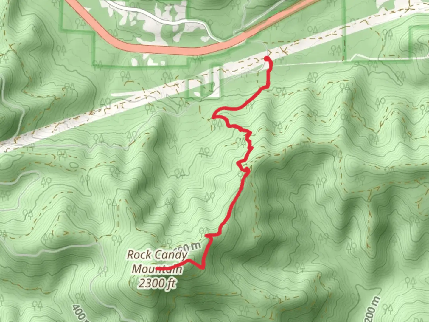 An image depicting the trail Rock Candy Mountain via North Rim and its surrounding area.