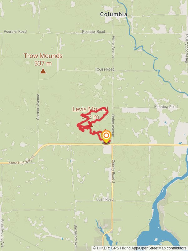Levis Mound, Toad Road Peak and Little Roundtop Peak Loop