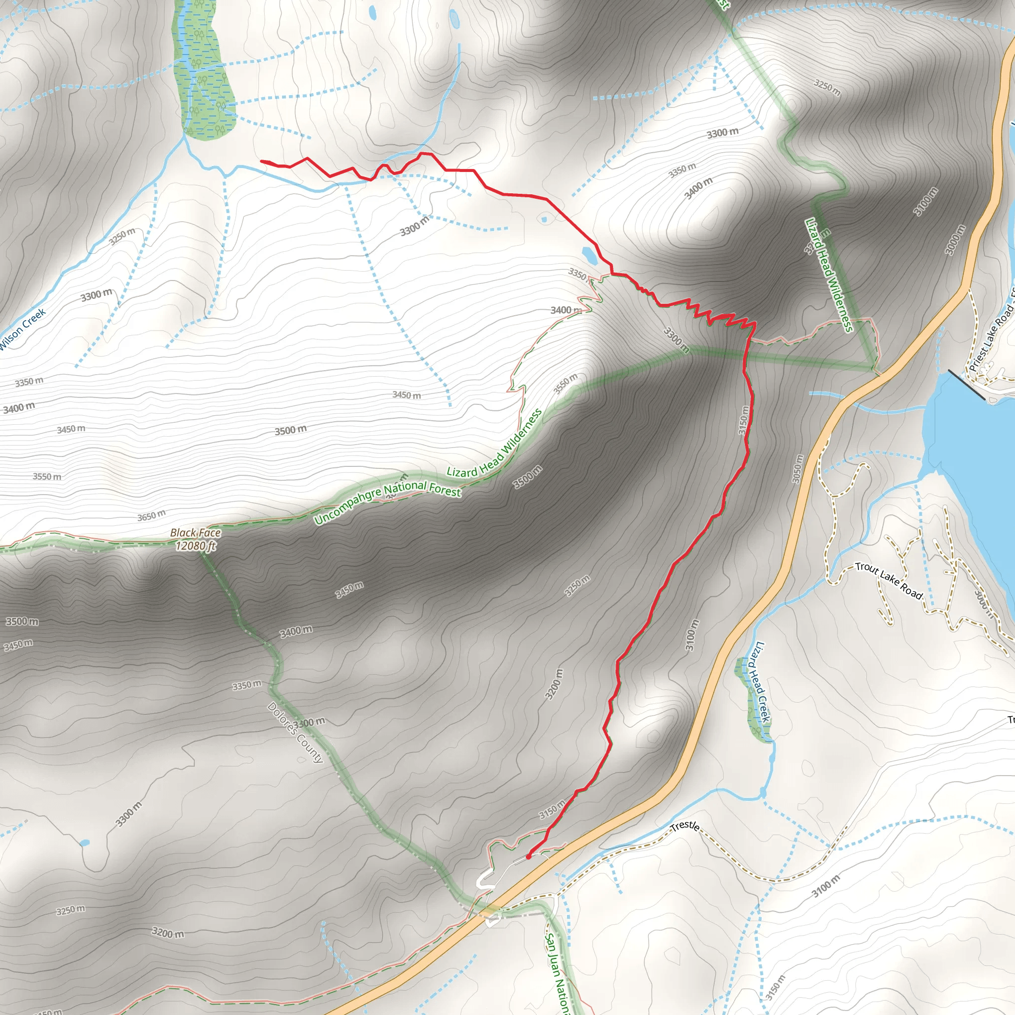 Sheep Meadows Trail mobile static map