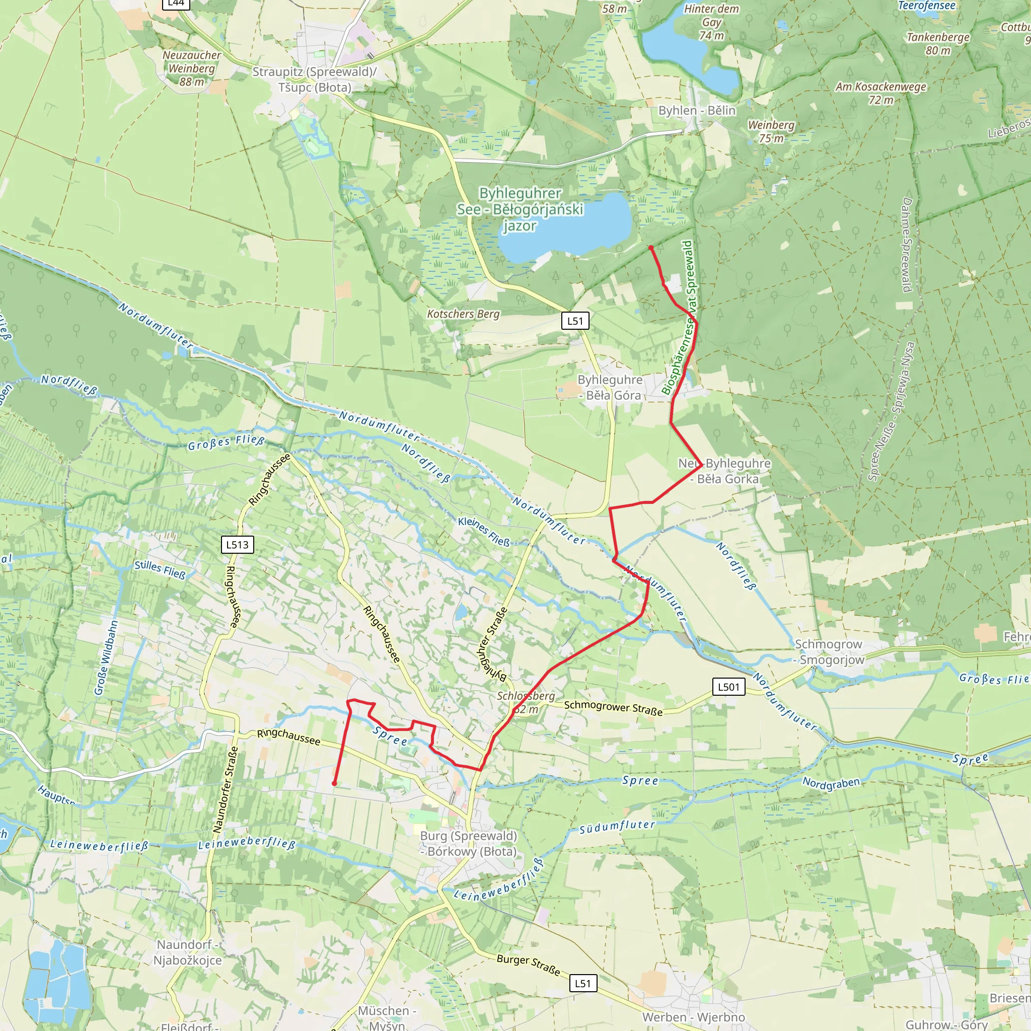 Rundwanderweg Kauper and Rund um Burg Dorf mobile static map