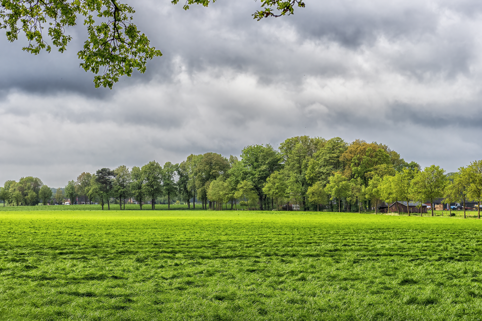 An image depicting the trail Bentelerzijde and Den Heimer Loop and its surrounding area.