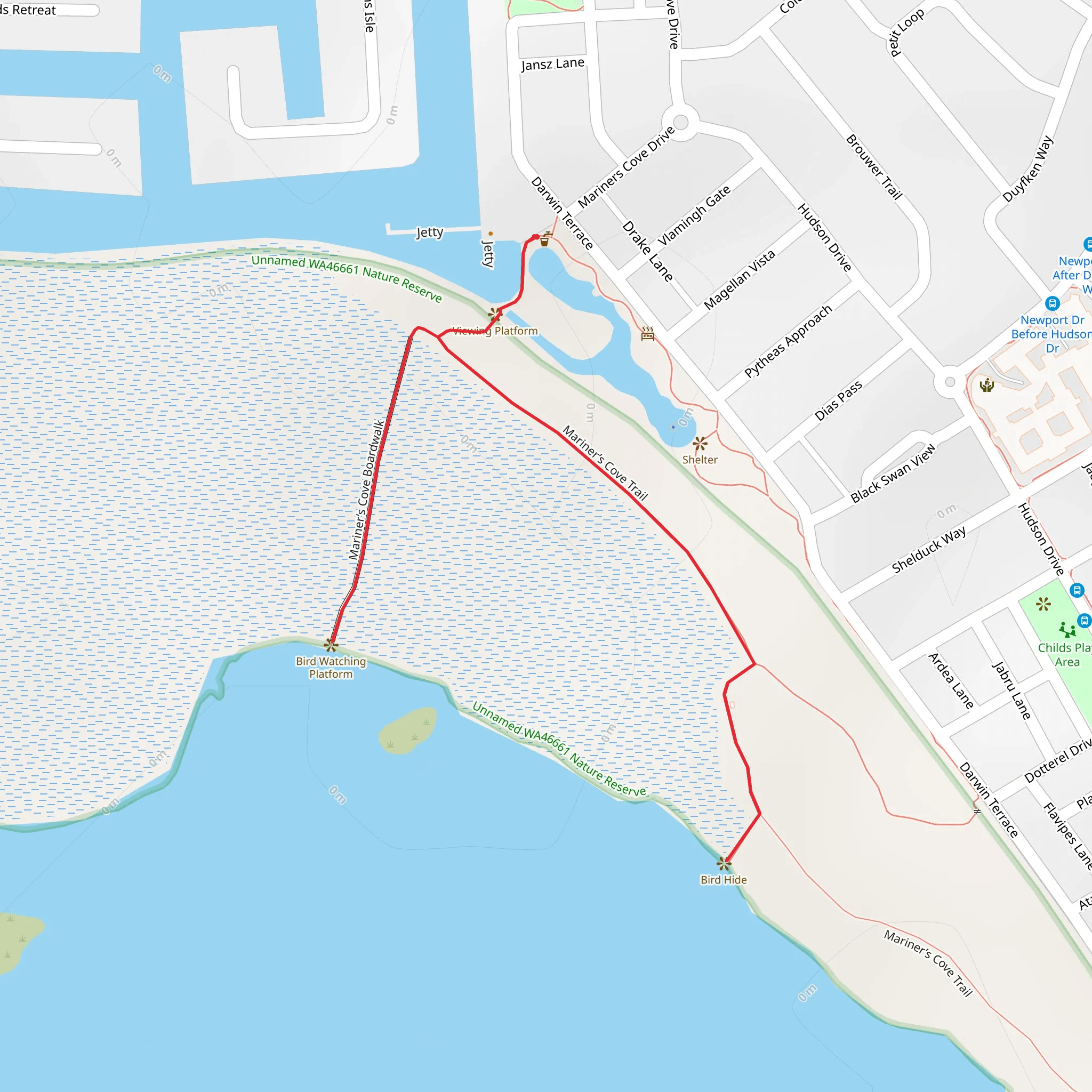 Mariner’s Cove Trail mobile static map