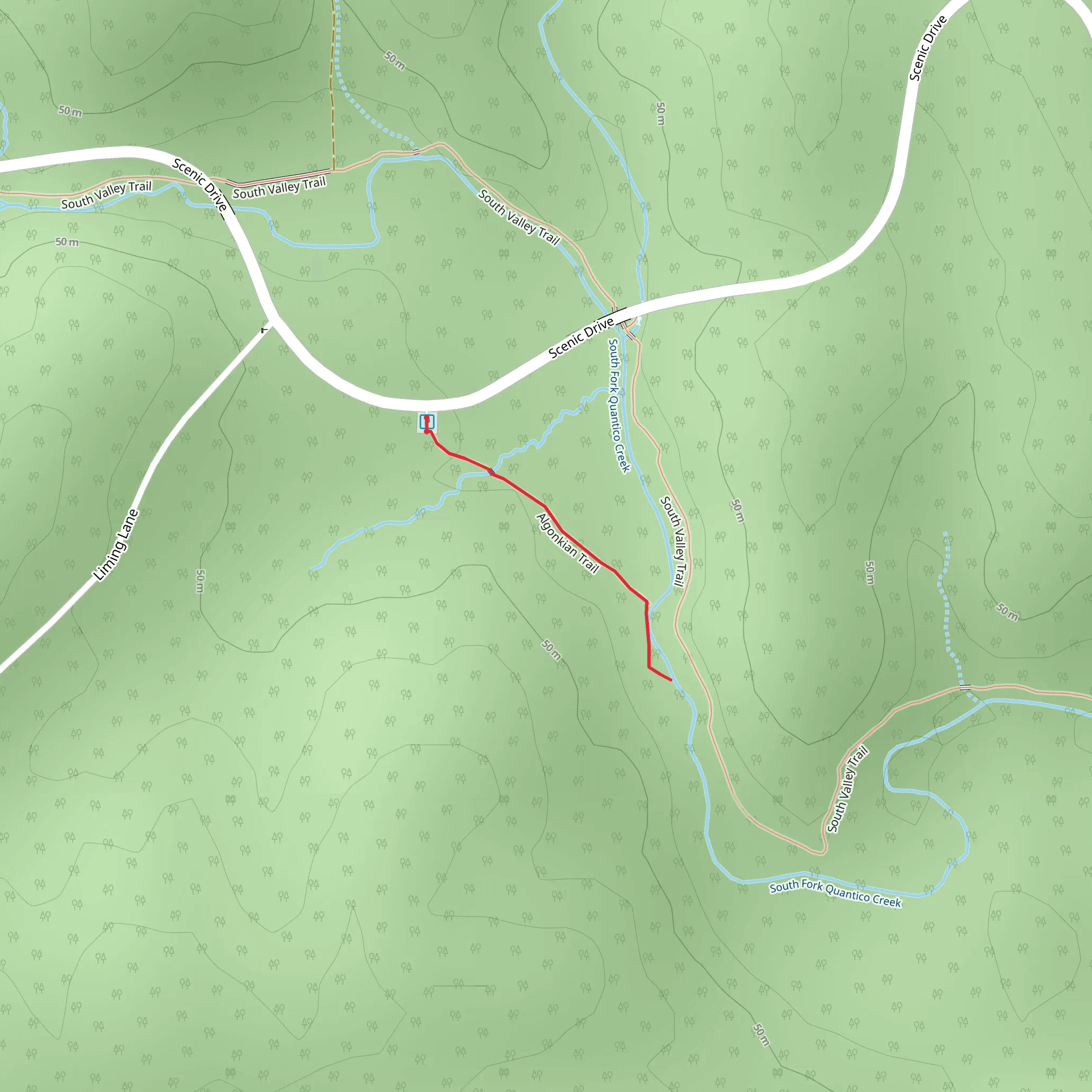 Algonkian Trail mobile static map