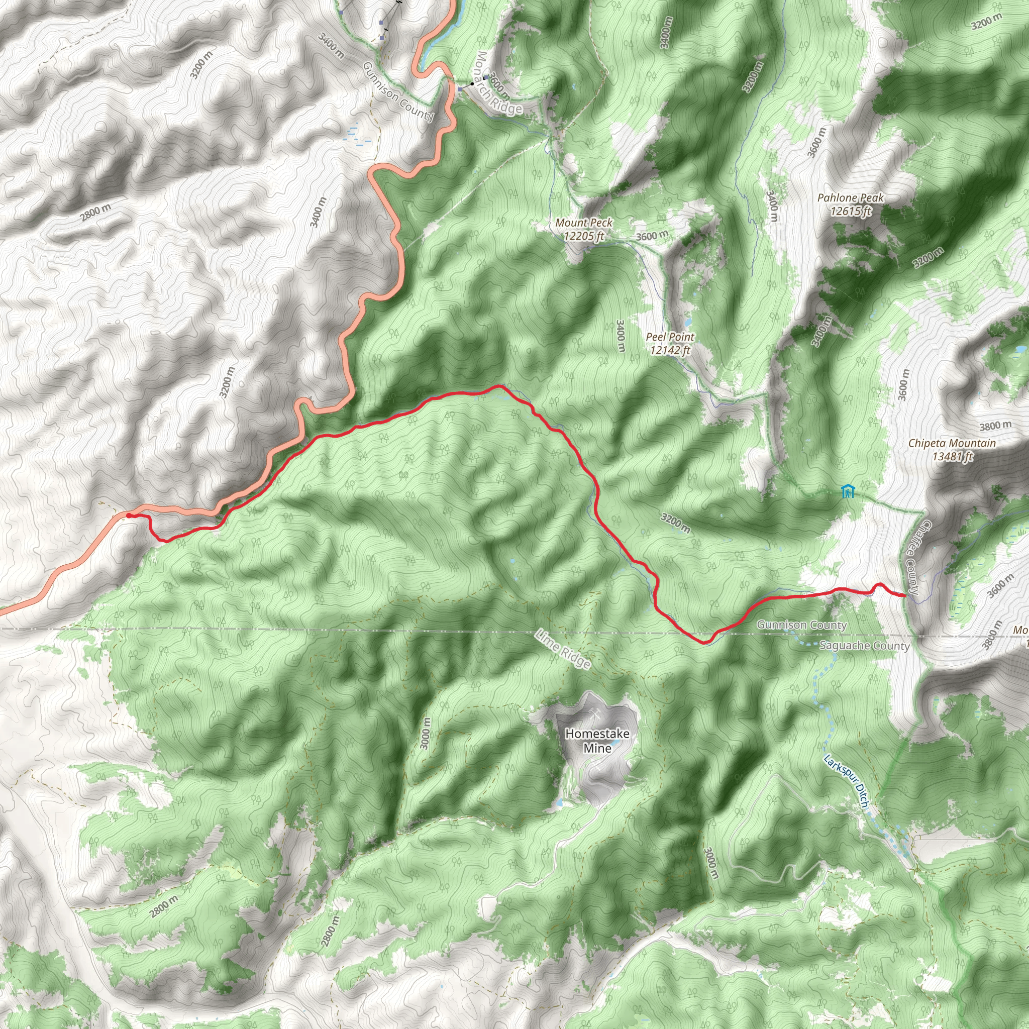 Agate Creek Trail mobile static map