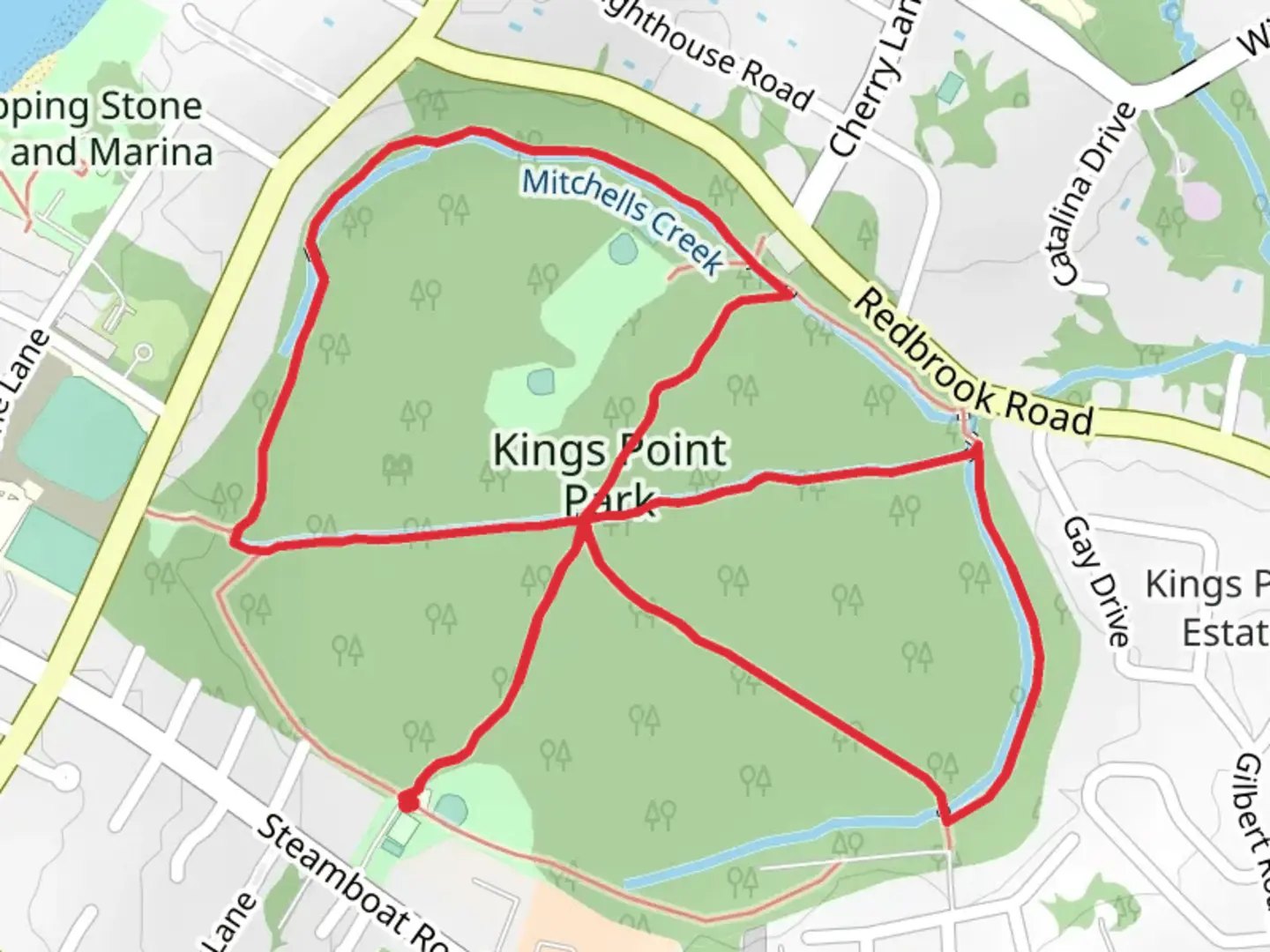 An image depicting the trail King Point Park and its surrounding area.