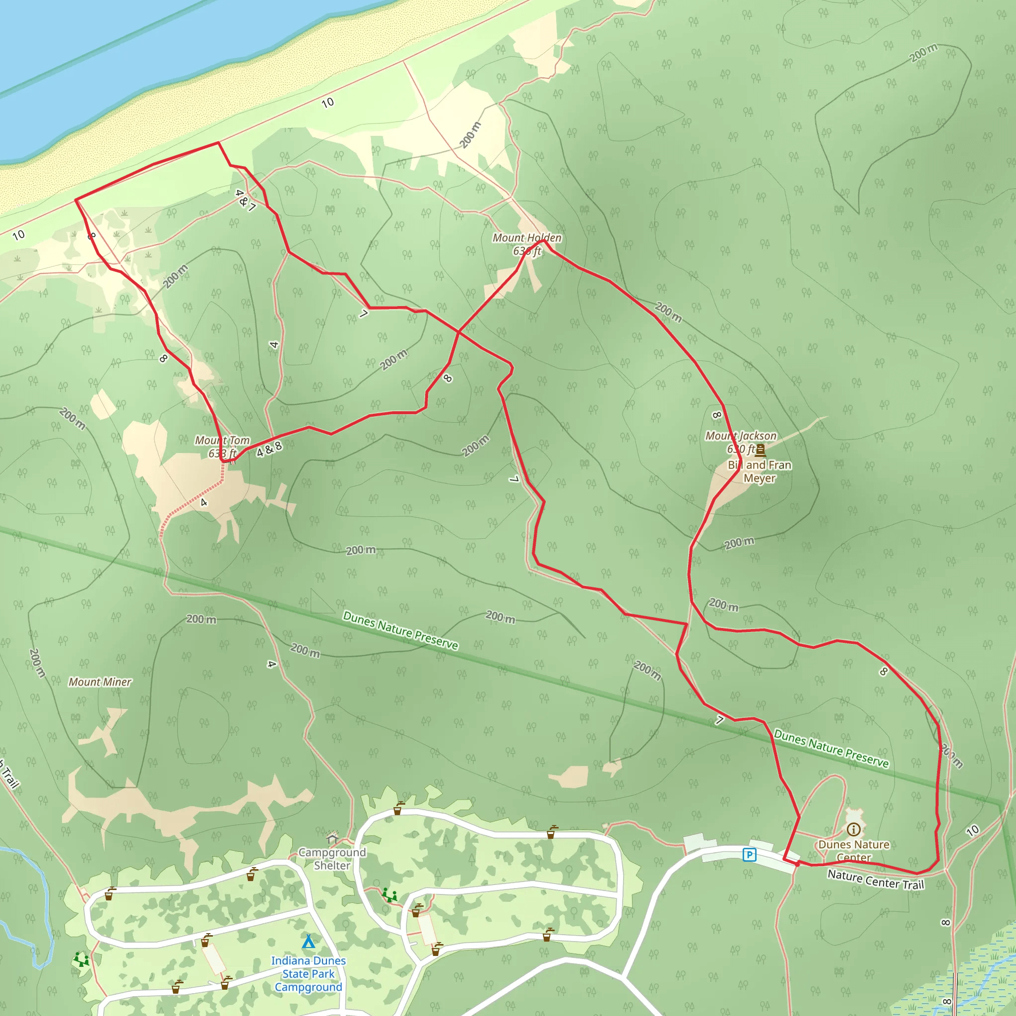 Mount Tom, Holden and Jackson Loop mobile static map
