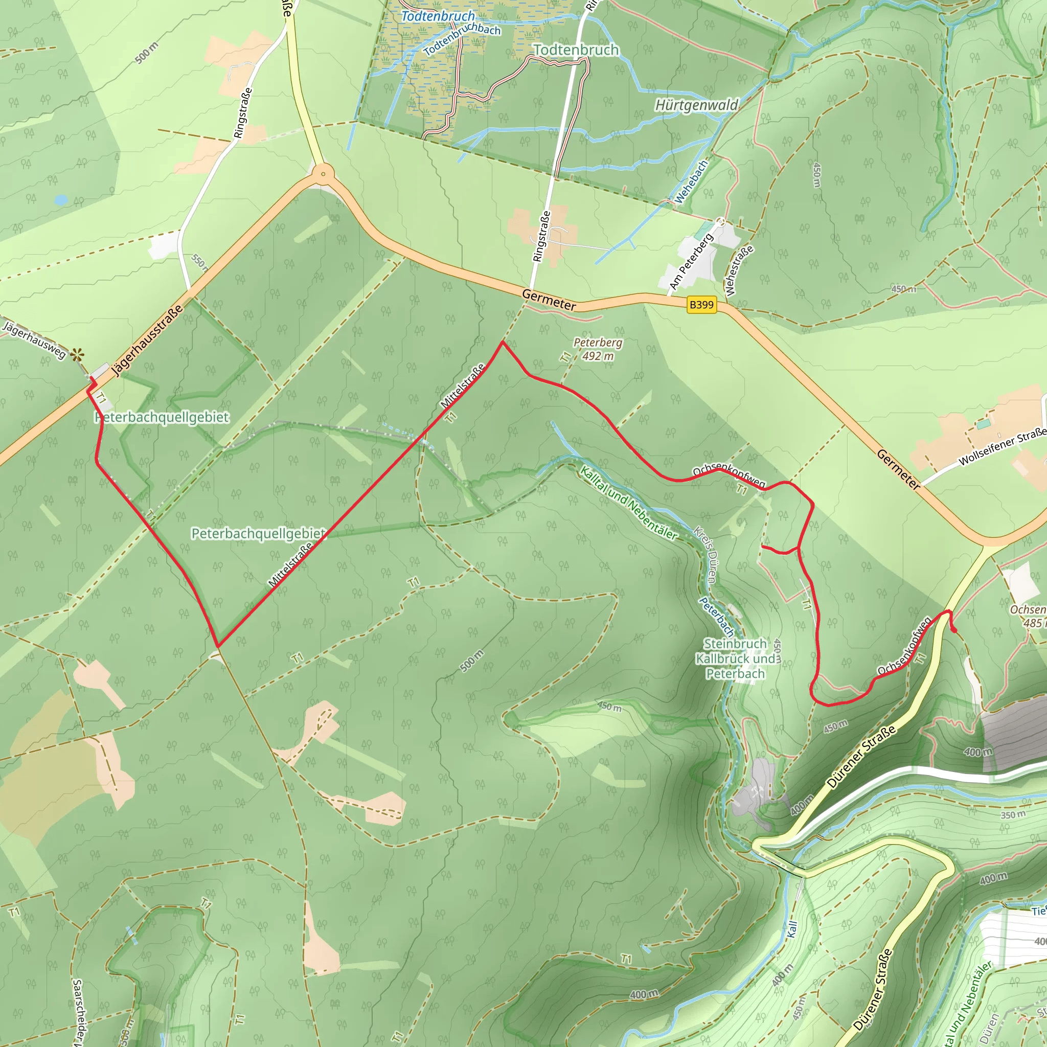 Eifel Blick Jaegerhaus via Ochsenkopf Weg mobile static map