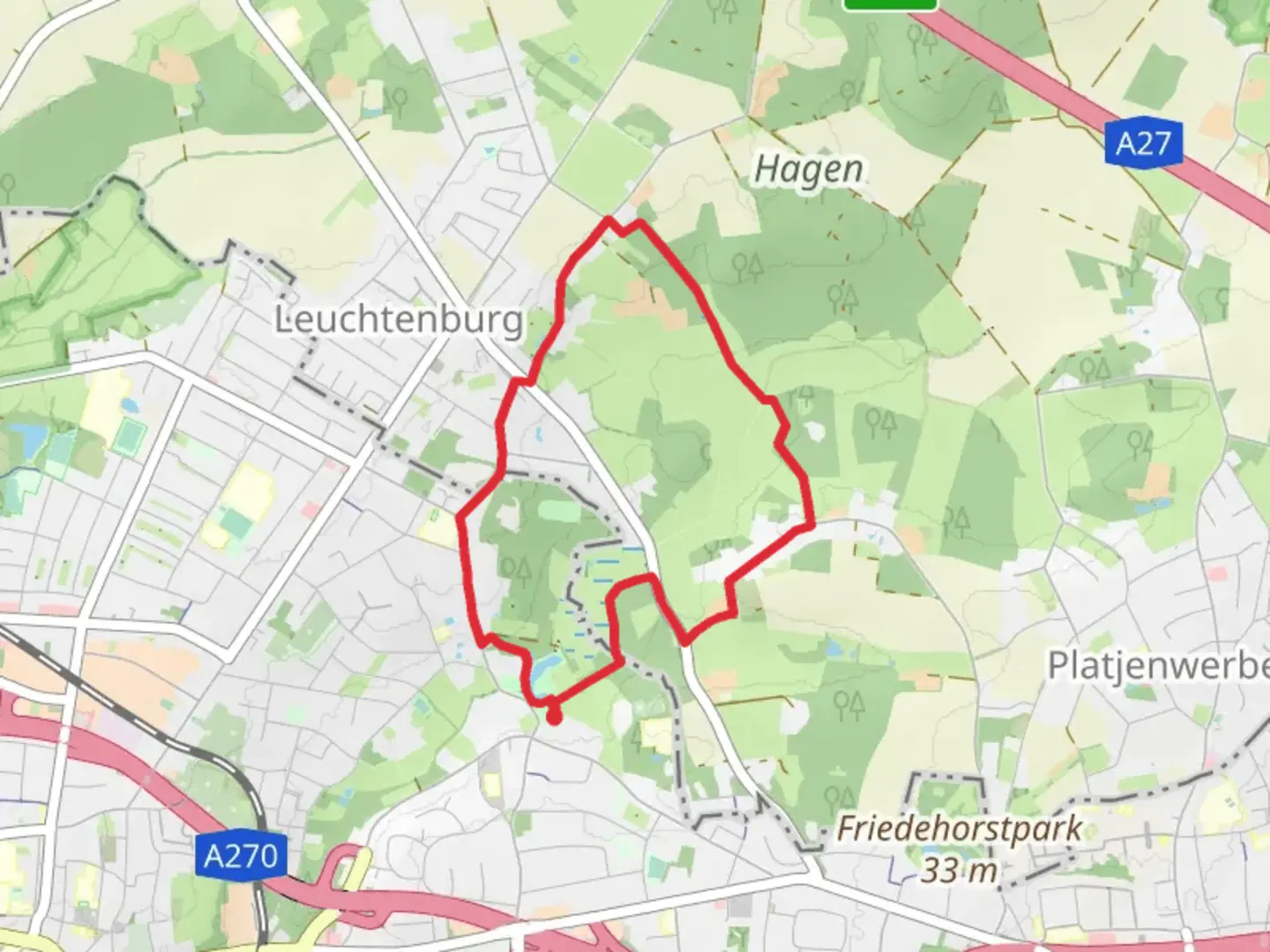 An image depicting the trail Schloss Schonebeck, Holthorst and Kleine Hohnhorst Loop and its surrounding area.