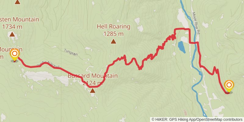 Pacific Northwest Trail stage 99 Map