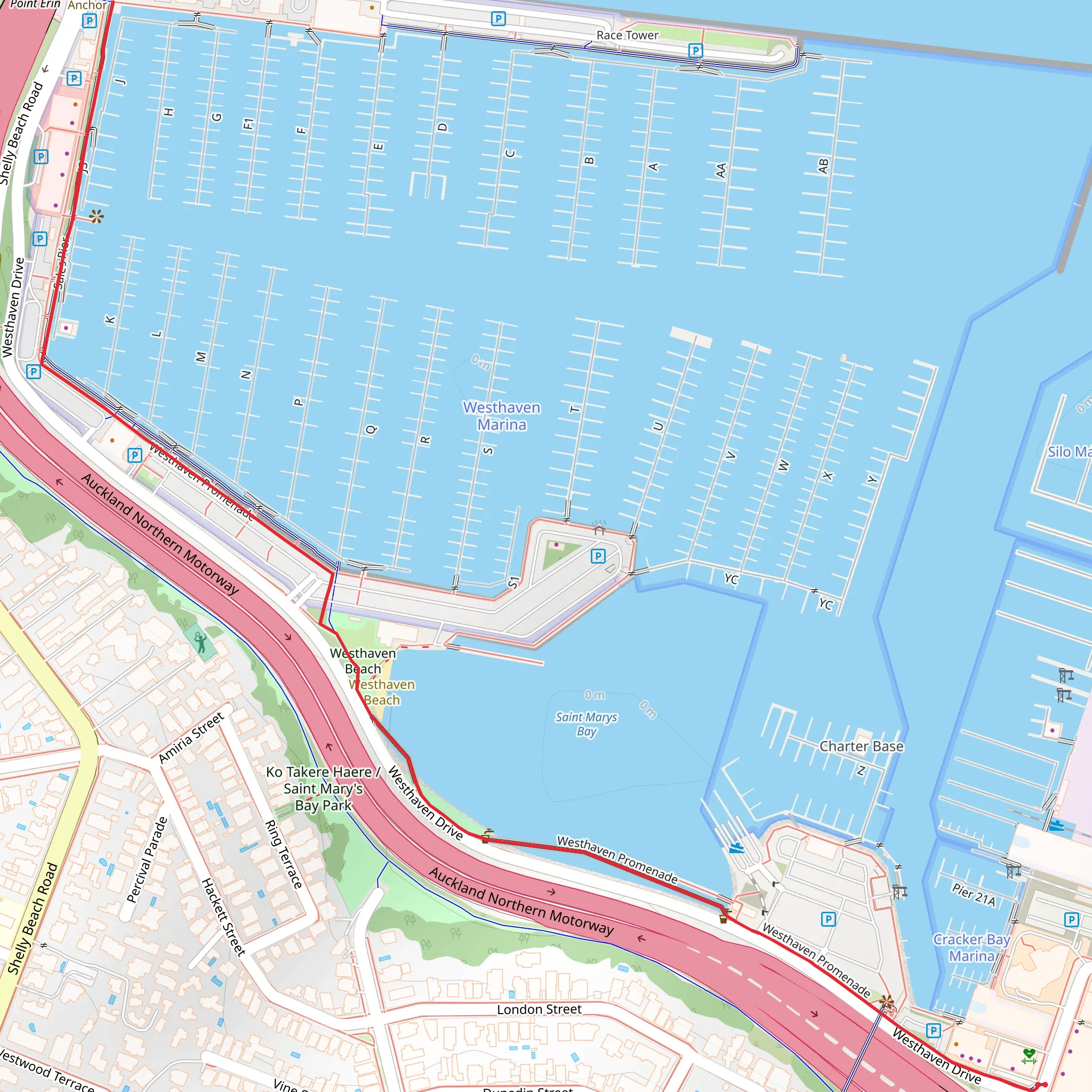 Westhaven Promenade mobile static map