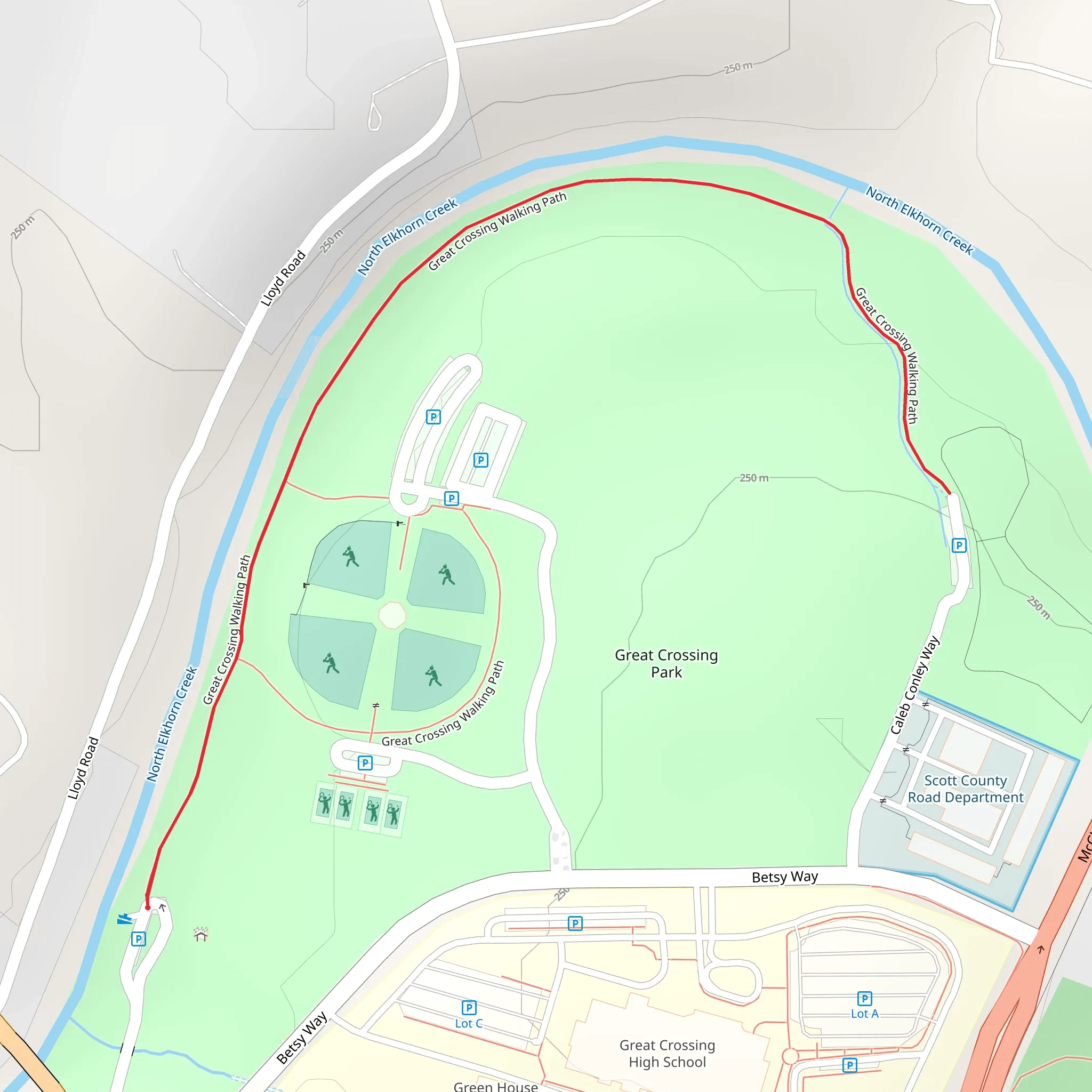 Great Crossing Walking Path mobile static map