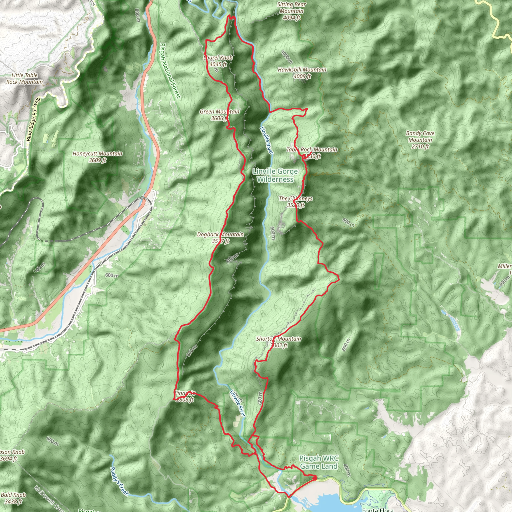 linville Loop mobile static map