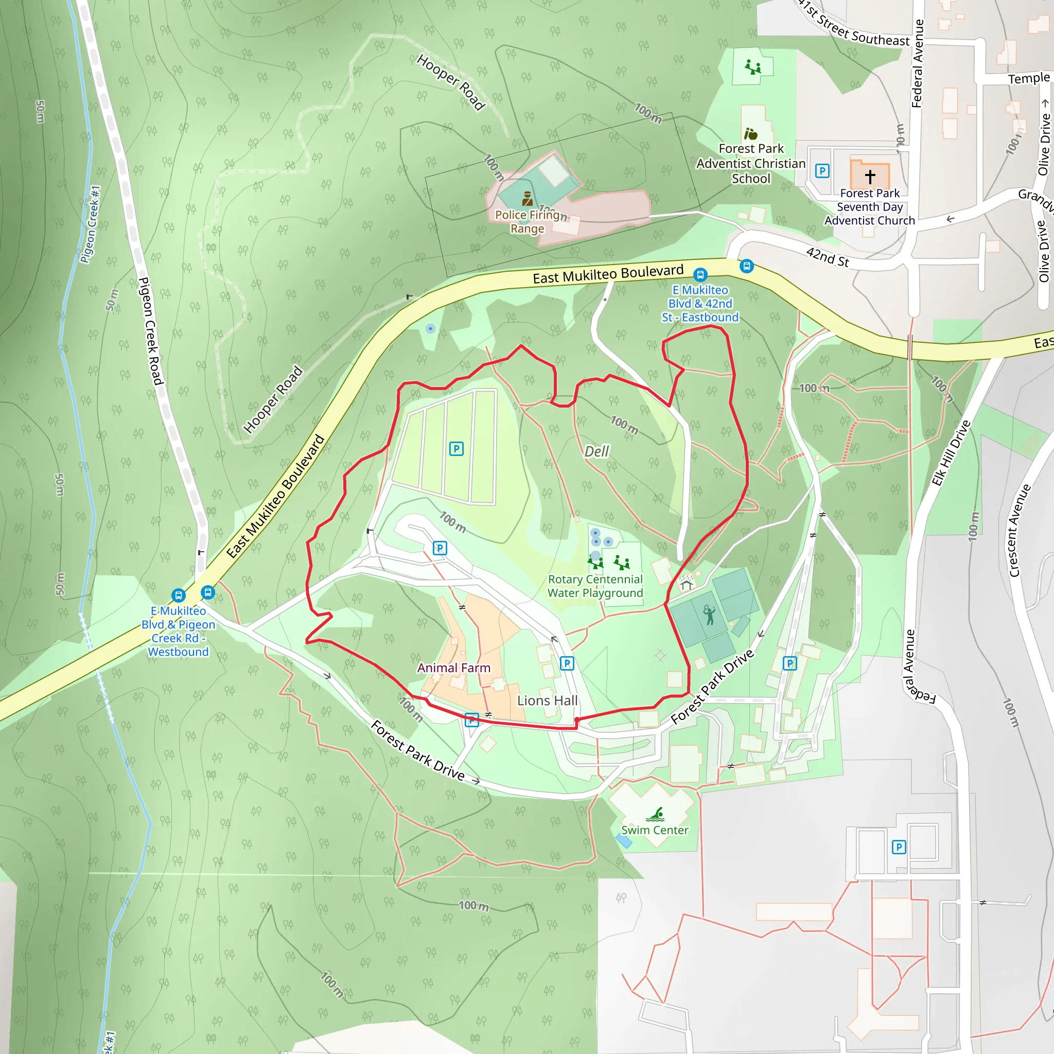 Forest Park Drive Loop mobile static map
