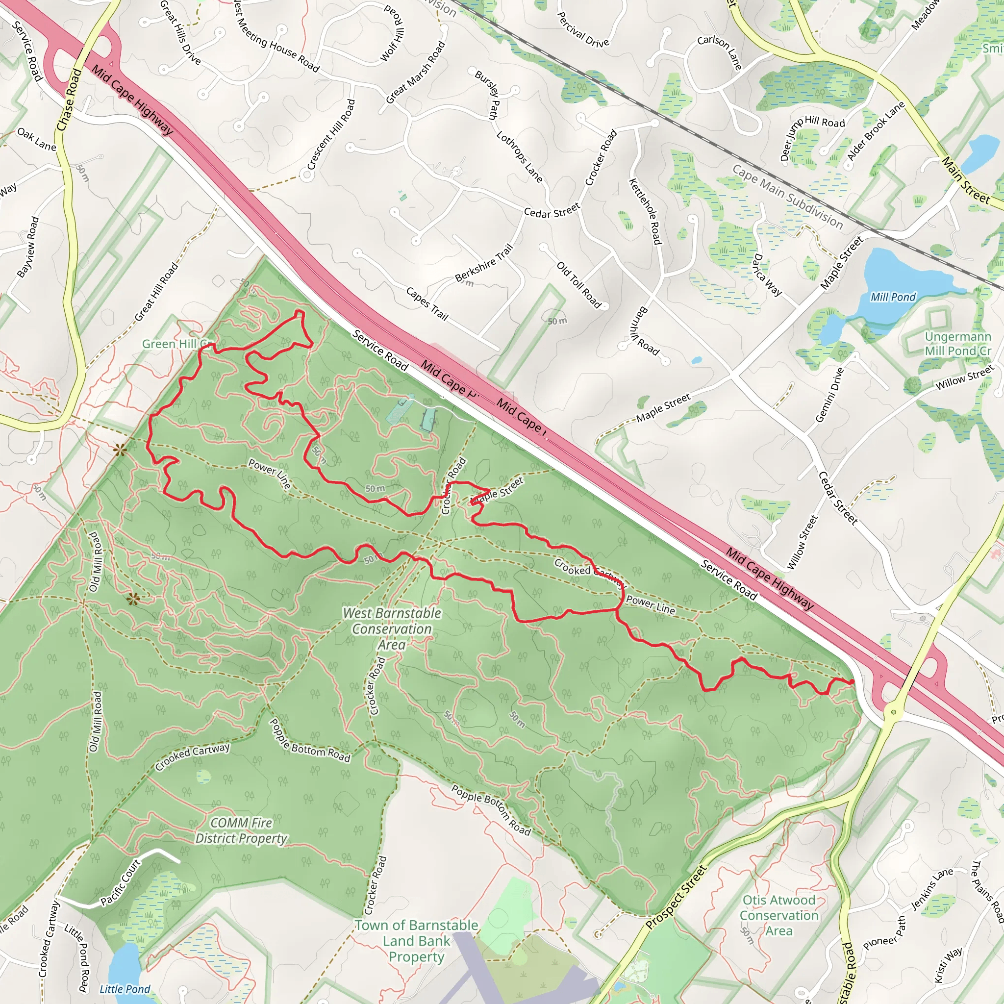 ToT North - Scott Rock Trail and Deer Run Loop mobile static map