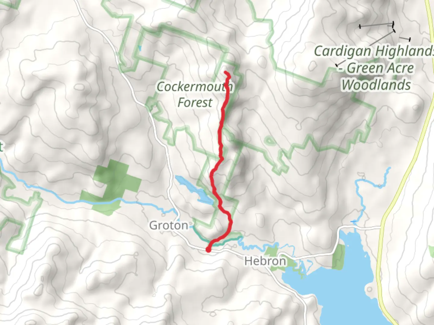 An image depicting the trail Bald Knob and Mount Crosby Trail and its surrounding area.