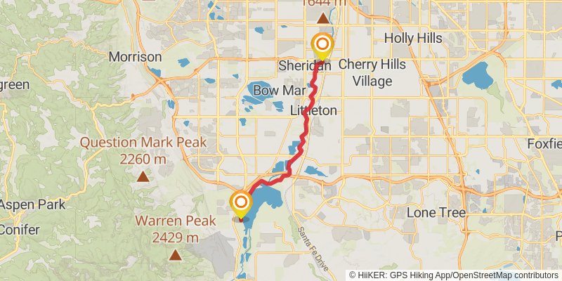American Discovery Trail South Route - Colorado stage 30 Map