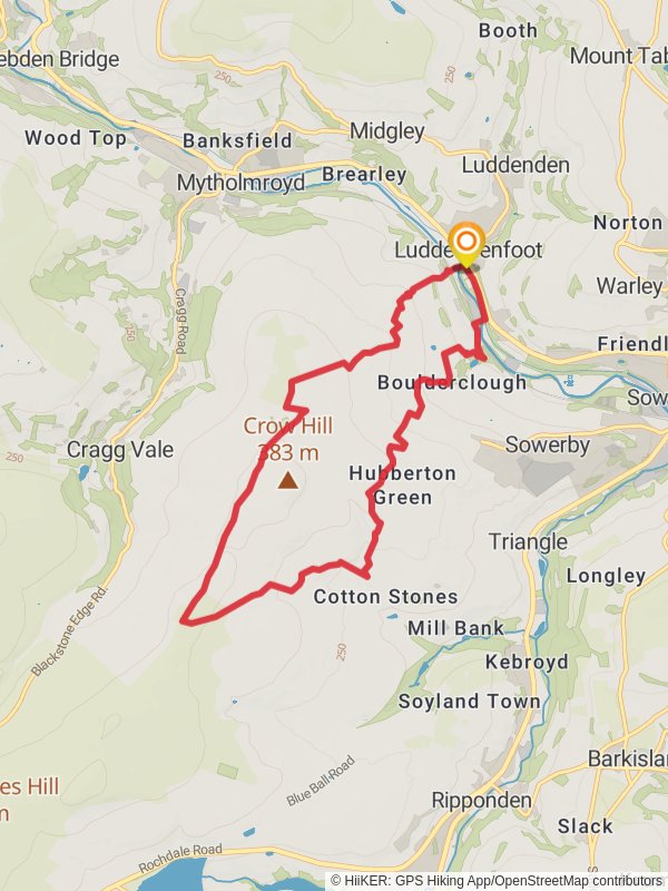 Luddenden Foot Circular mobile static map