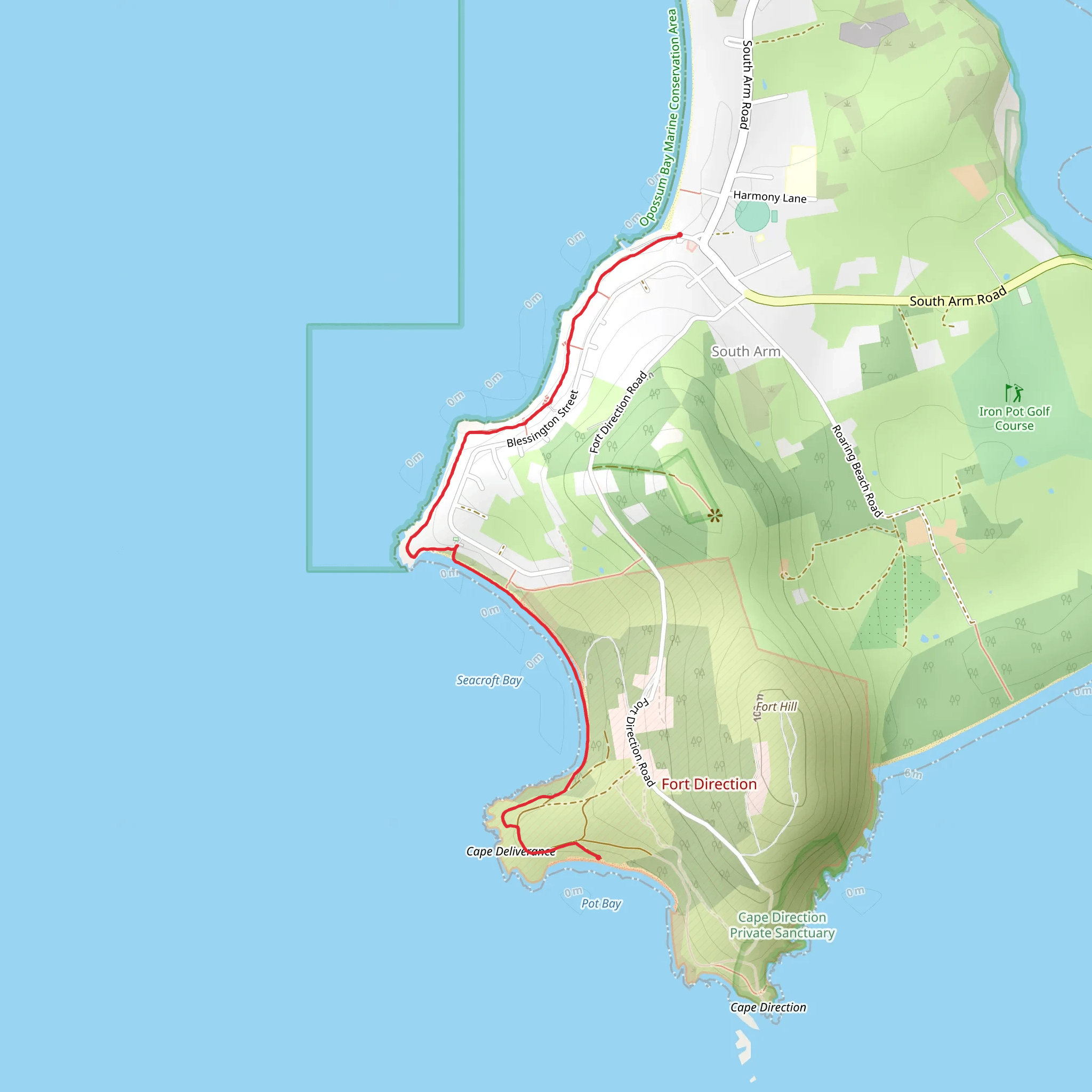 Blessington Track and Cape Deliverance Trail mobile static map