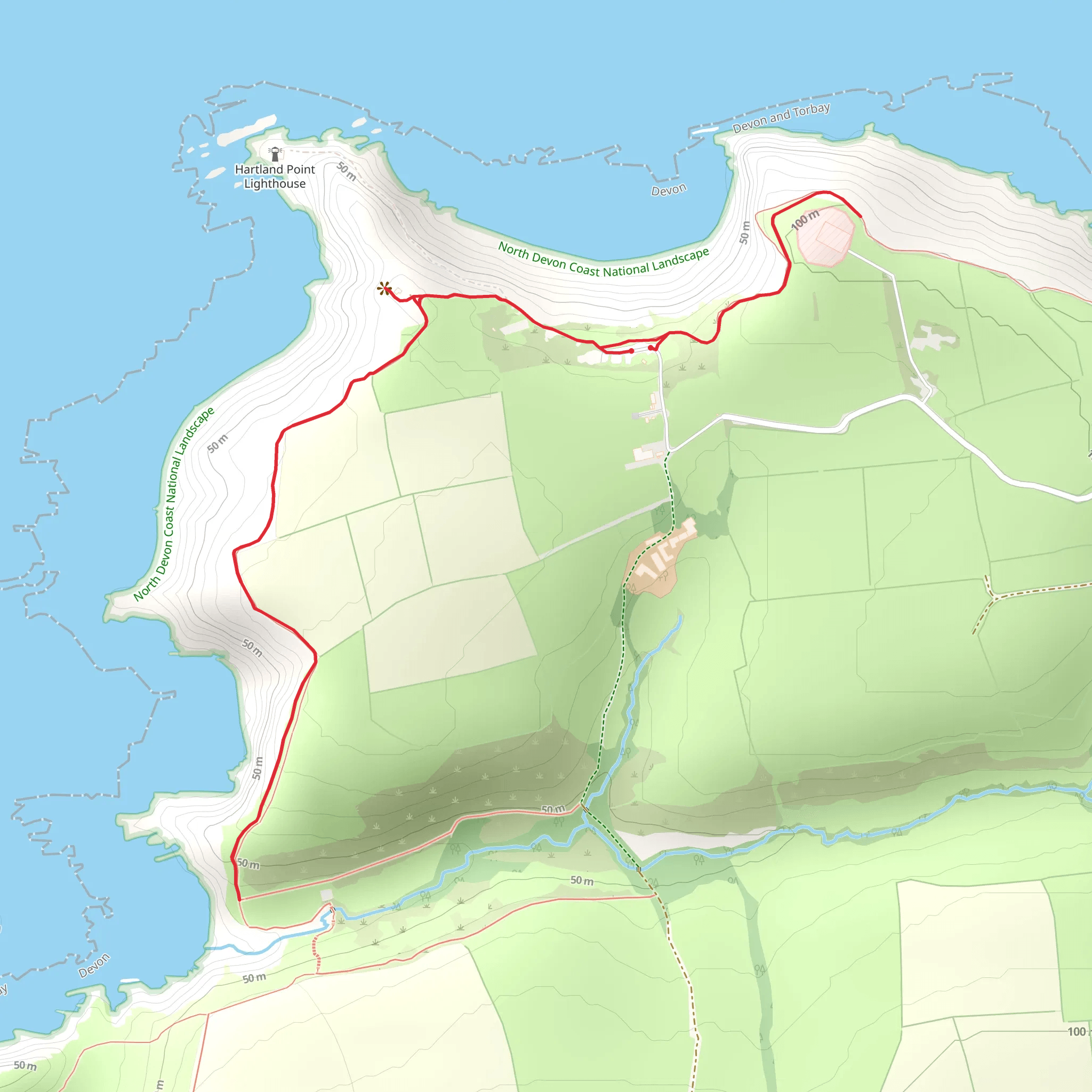 Hartland Point and Glenart Castle Walk mobile static map
