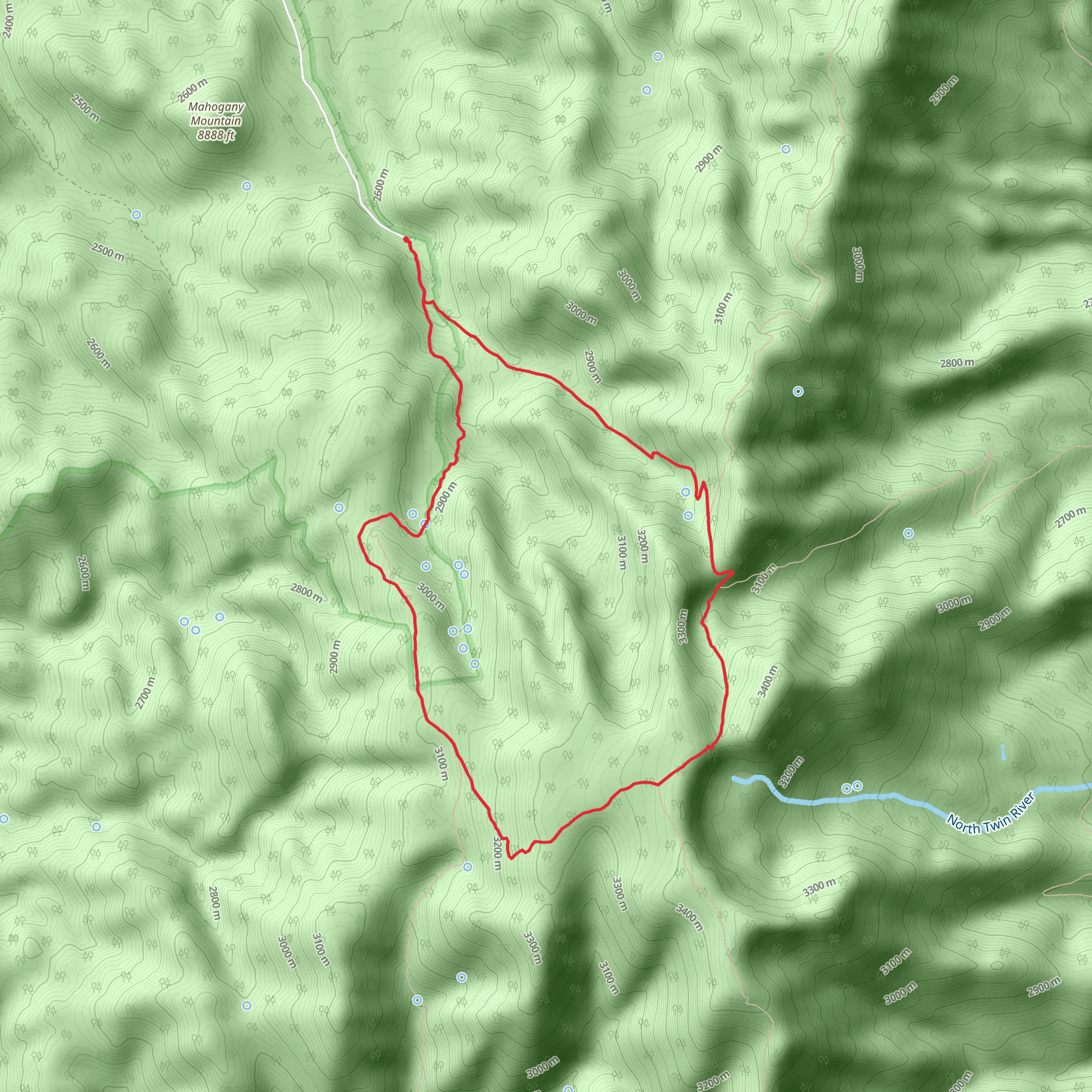 Toiyabe Crest Trail and Stewart Creek Loop mobile static map