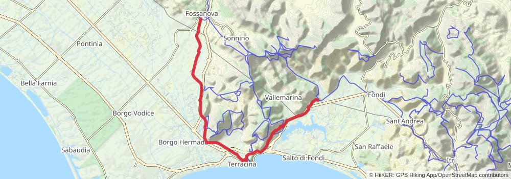 Via Francigena alt 11 Map