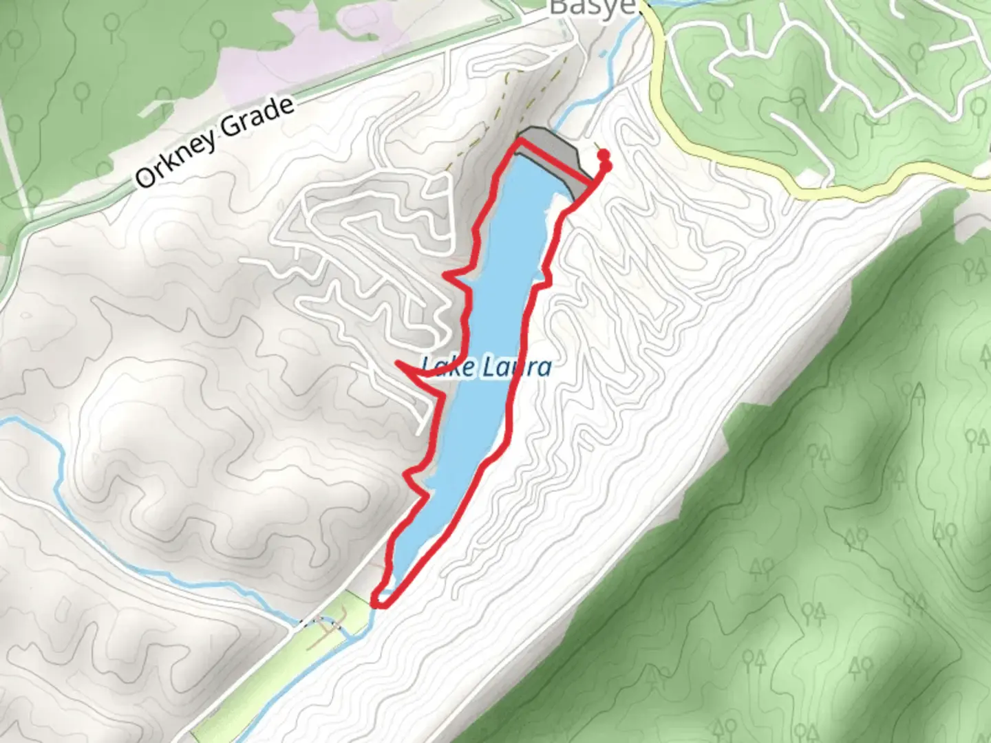 An image depicting the trail Laura Lake Loop Trail and its surrounding area.