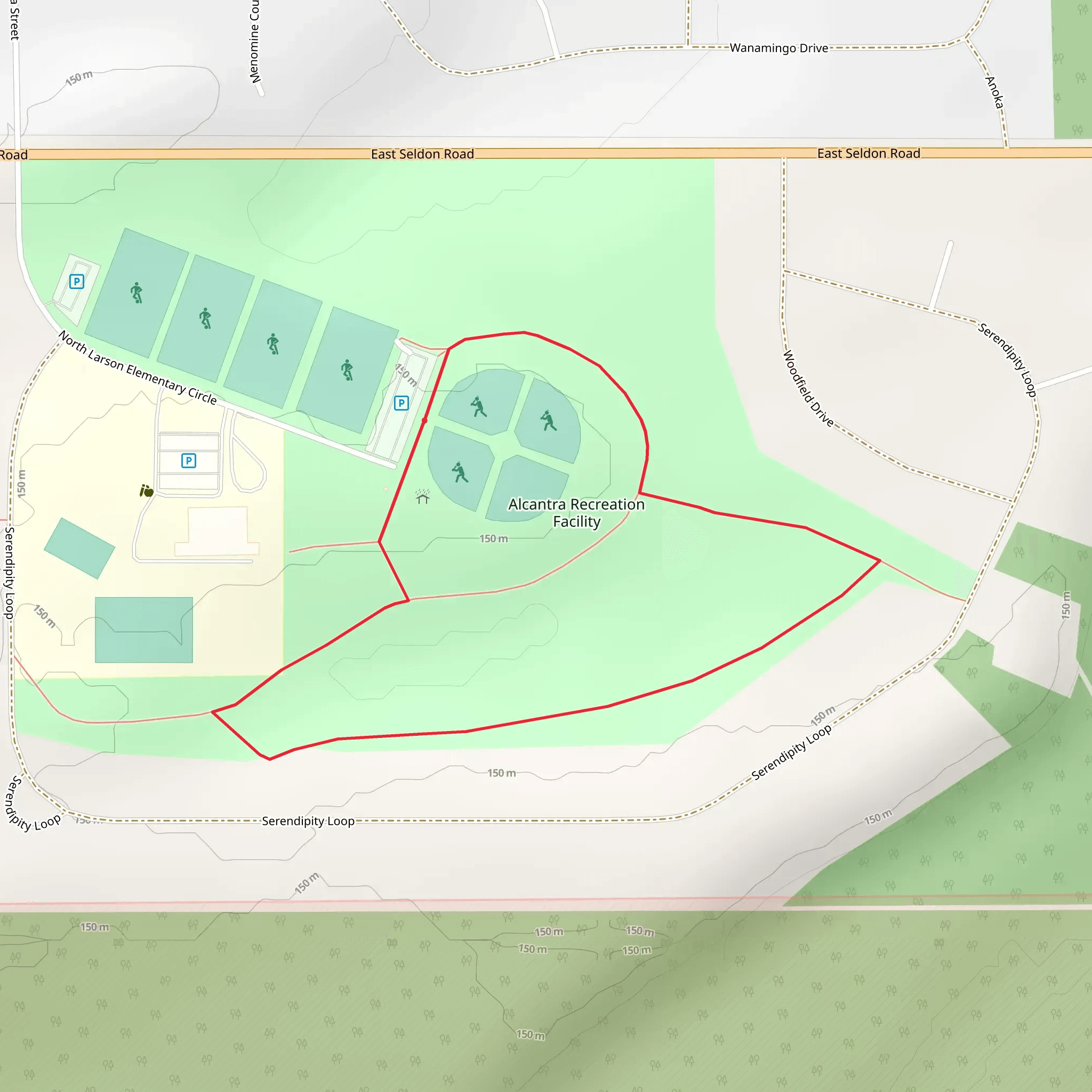 Alcantra Recreation Facility Loop mobile static map