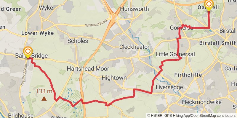 Brontë Way stage 4 Map