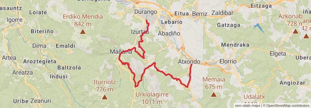 GR 229 Mikeldi Durangaldea stage 6 Map