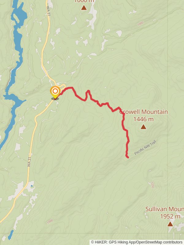 Halliday Trail mobile static map