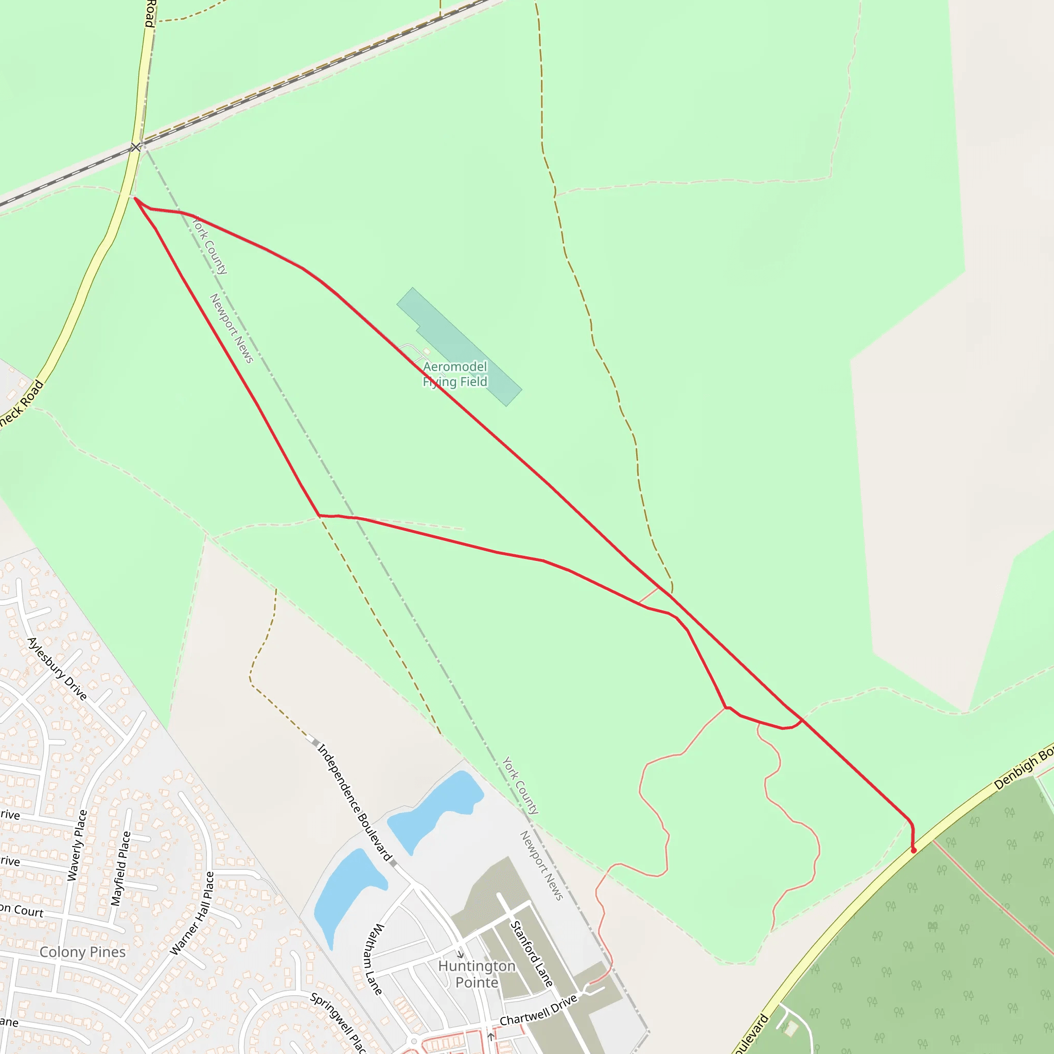 Aeromodel Flying Field Loop mobile static map