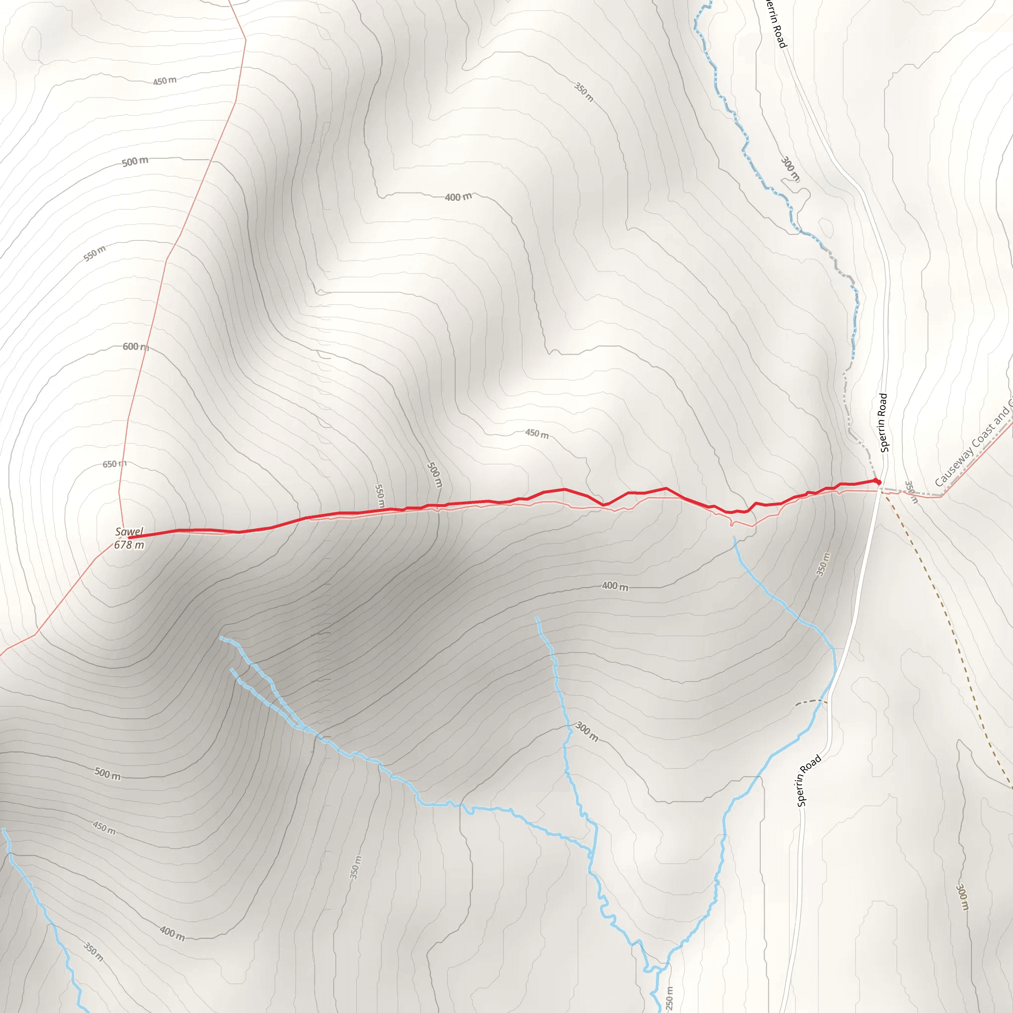 Sawel Mountain Walk mobile static map