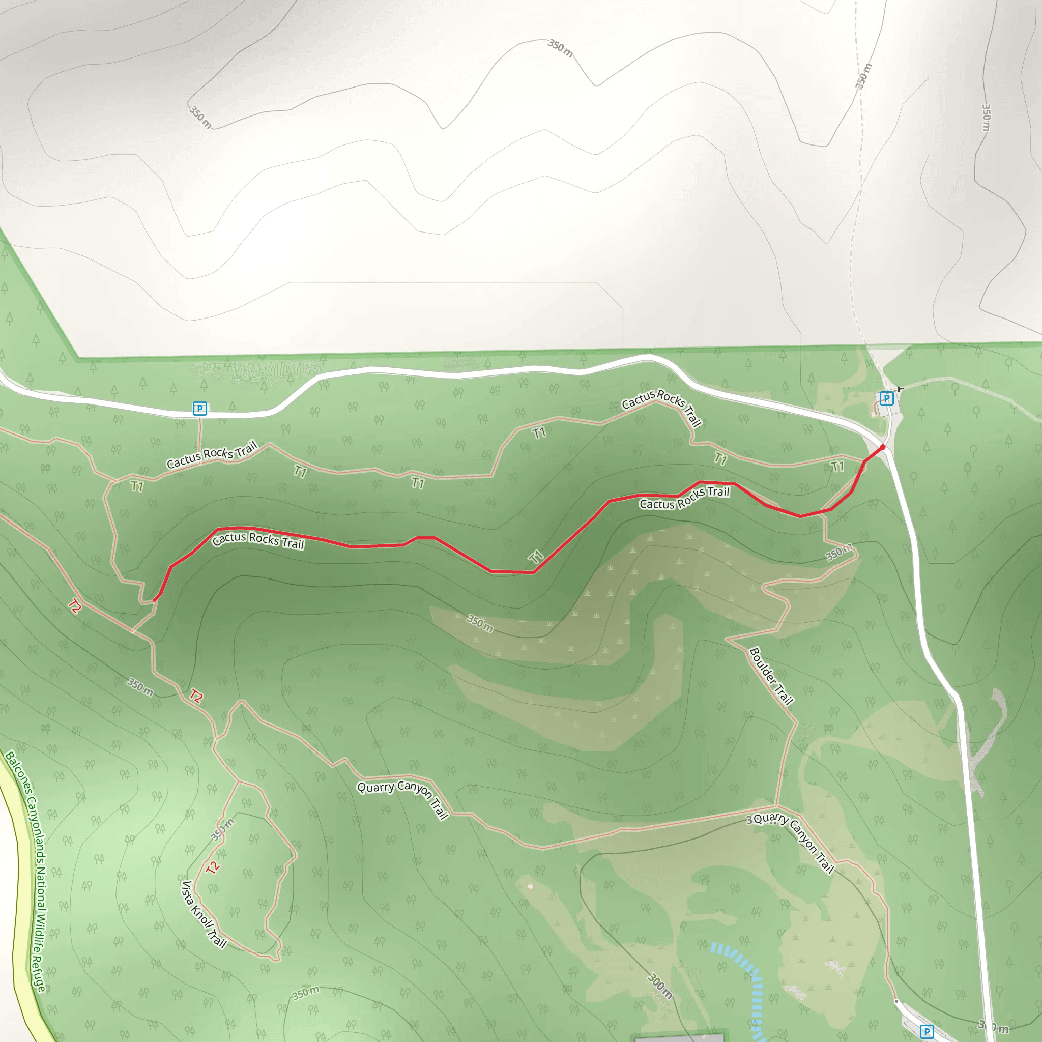 Cactus Rocks Trail mobile static map