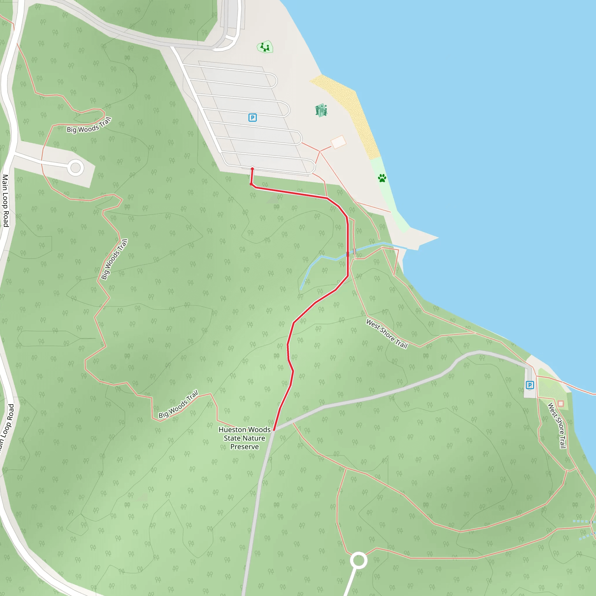 West Shore Trail mobile static map