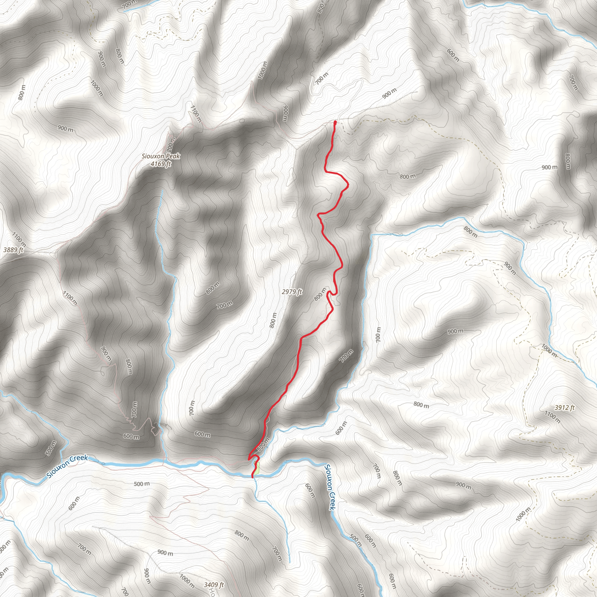 Chinook Creek Trail mobile static map