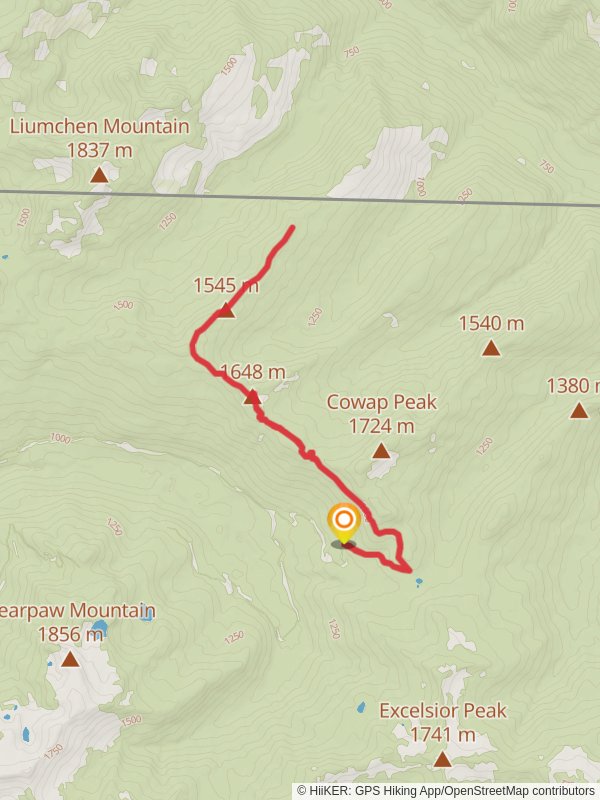 Hudson Way Trail via Canyon Ride Trail mobile static map