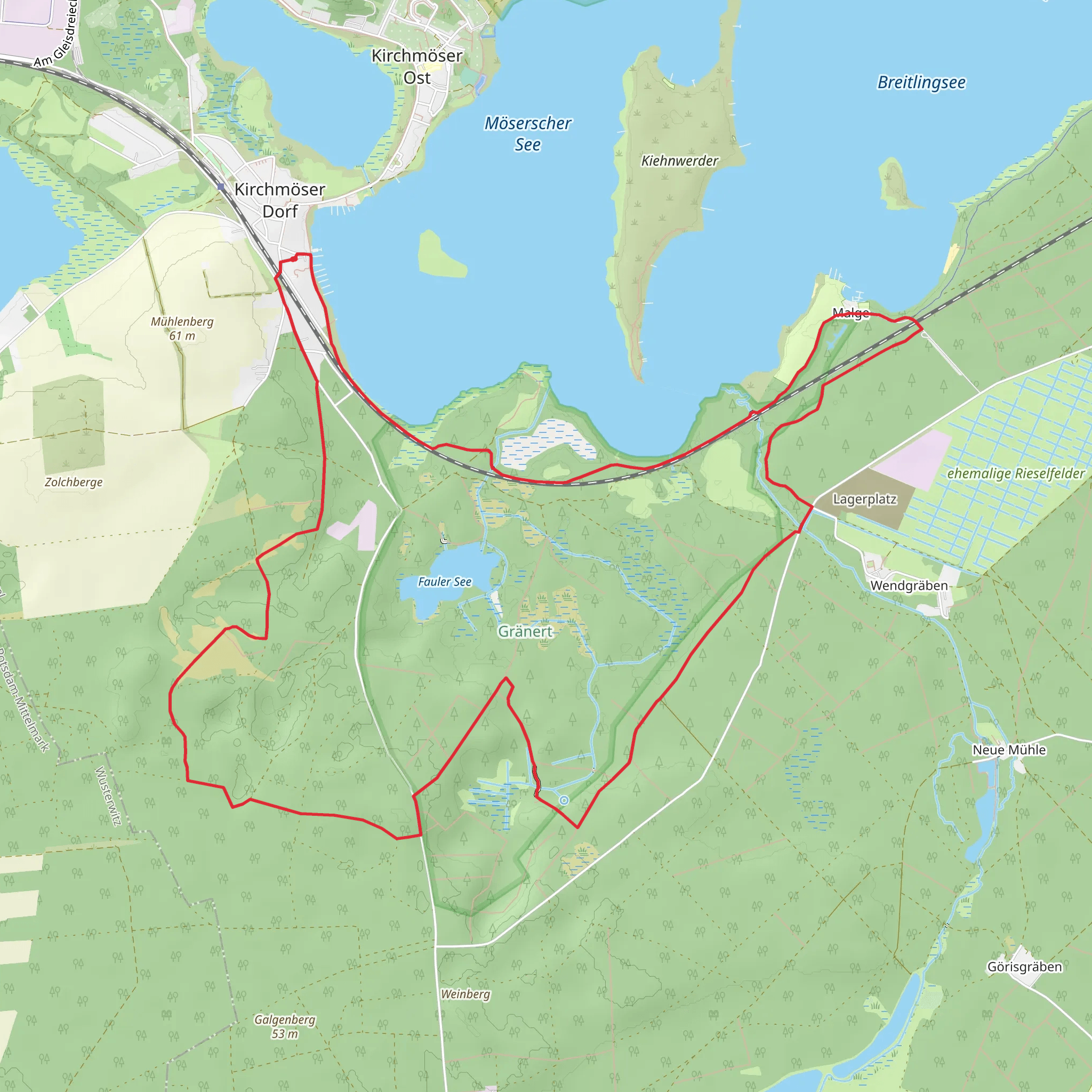 Granert Loop via Breitlingsee mobile static map