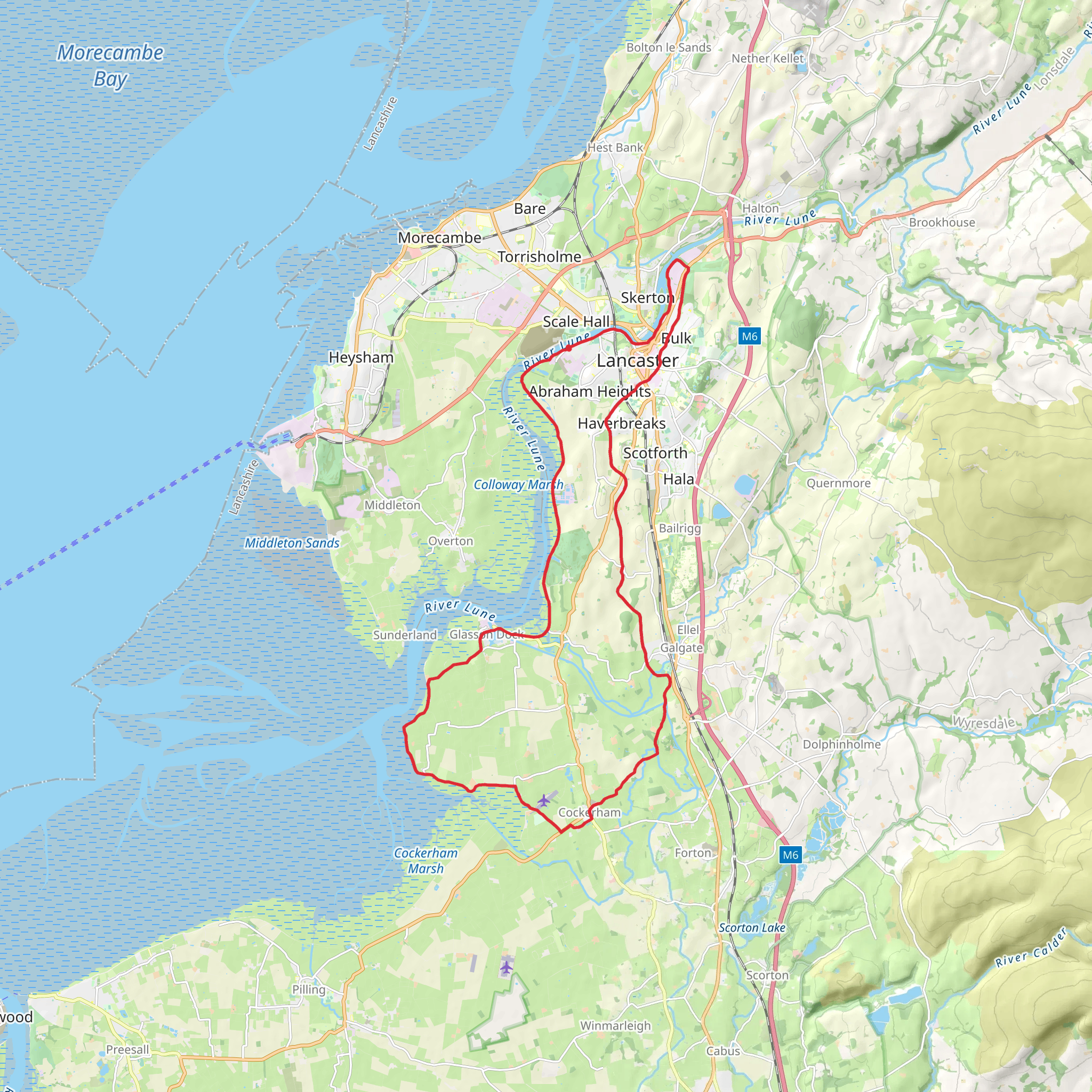 Lancaster Coastal Loop mobile static map