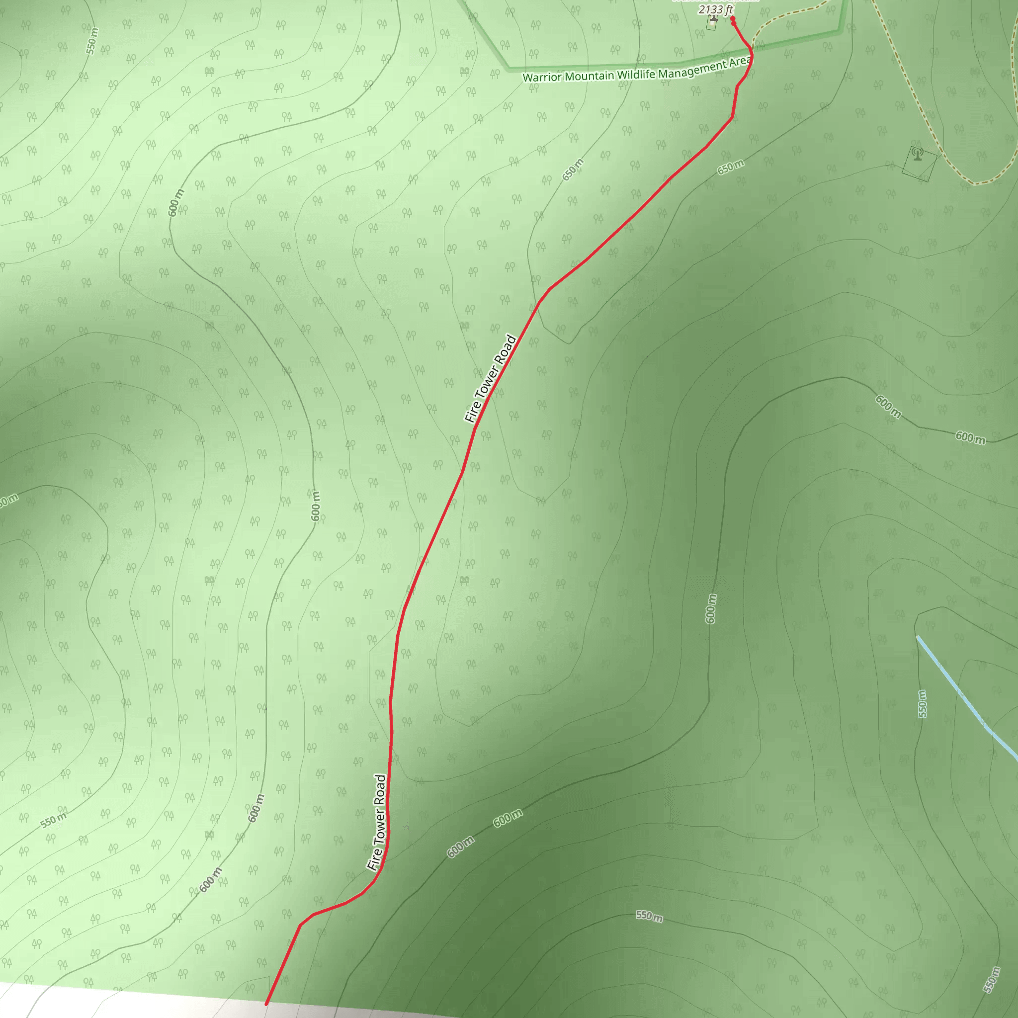Warrior Mountain mobile static map