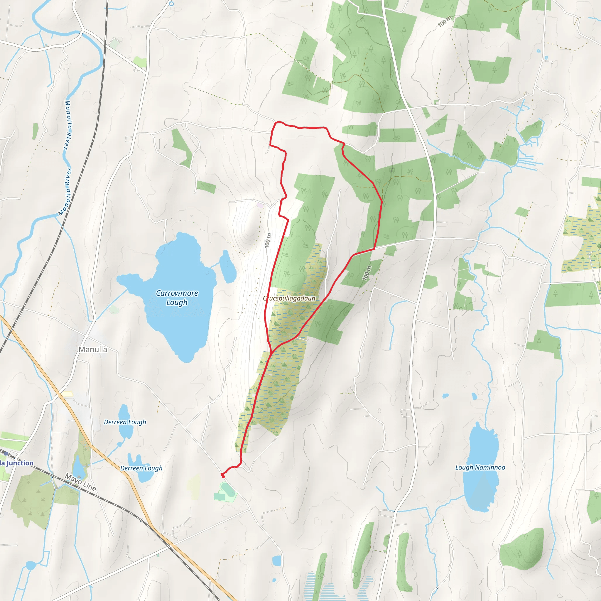 Crucspullagadaun Loop Walk mobile static map